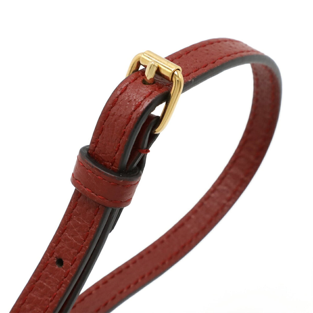 Gucci Beige Multi-Color Red Color Gg Supreme Canvas Leather Shoulder Bag (Pre-Owned)