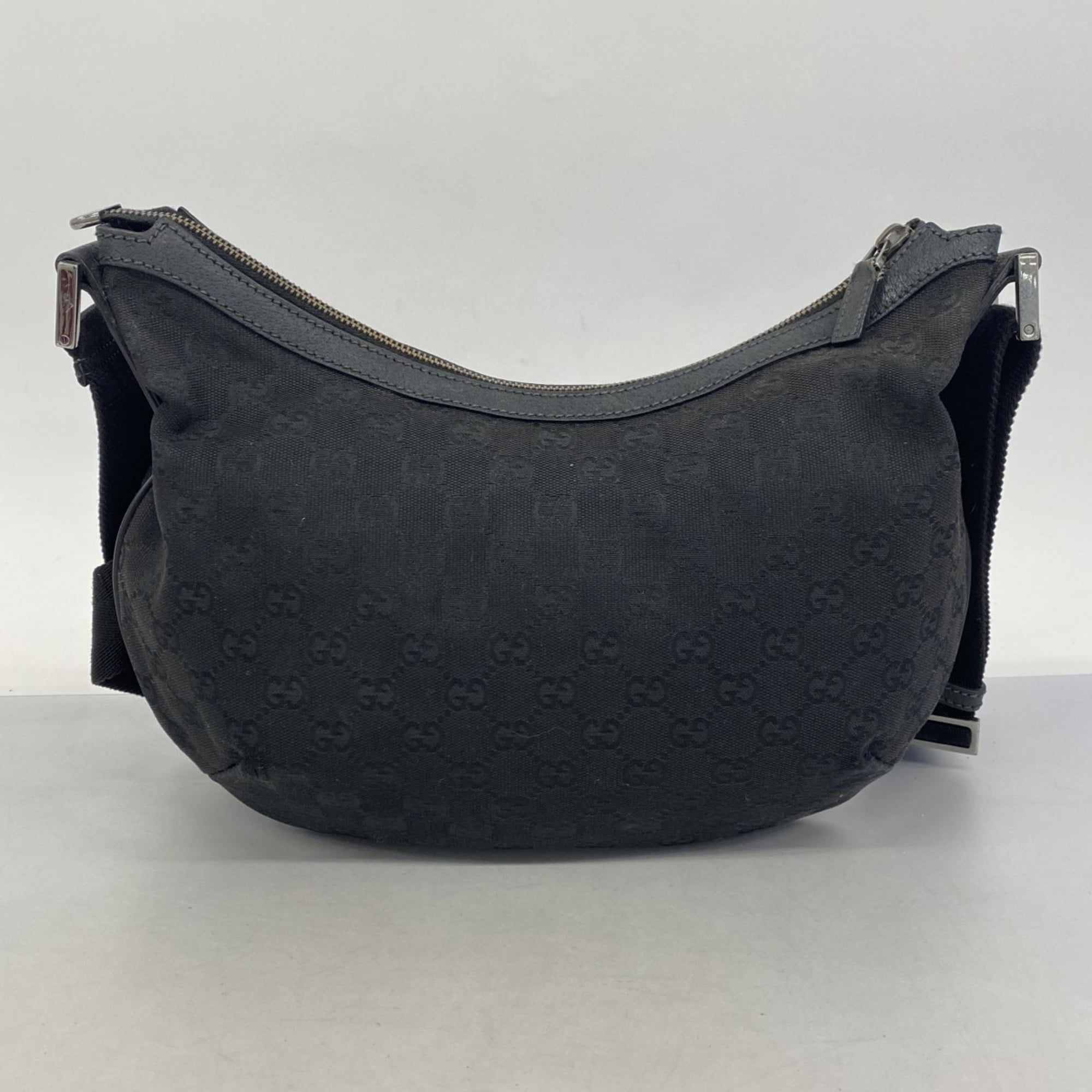 Gucci Black Canvas Shoulder Bag (Pre-Owned)