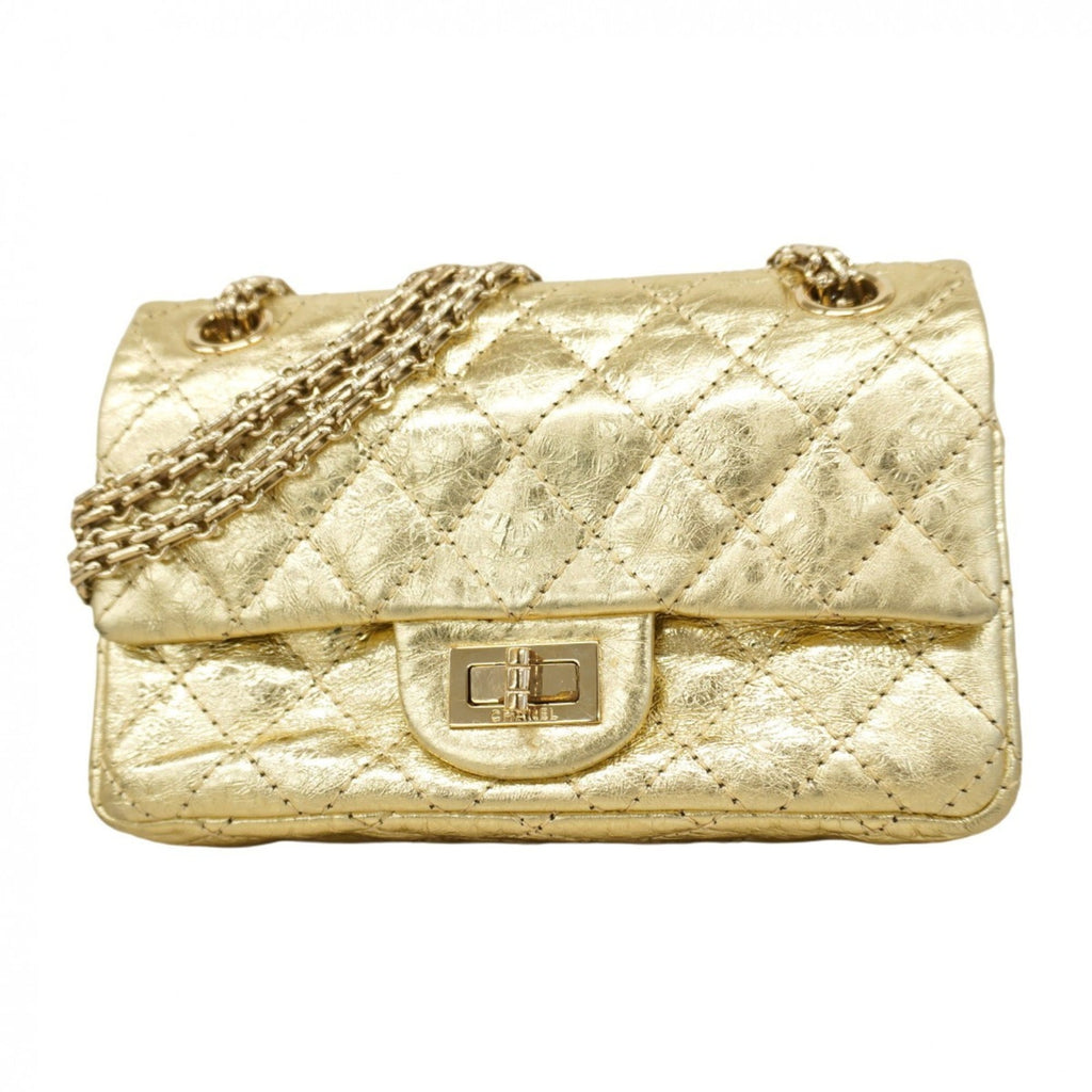 Chanel Gold Leather Shoulder Bag (Pre-Owned)