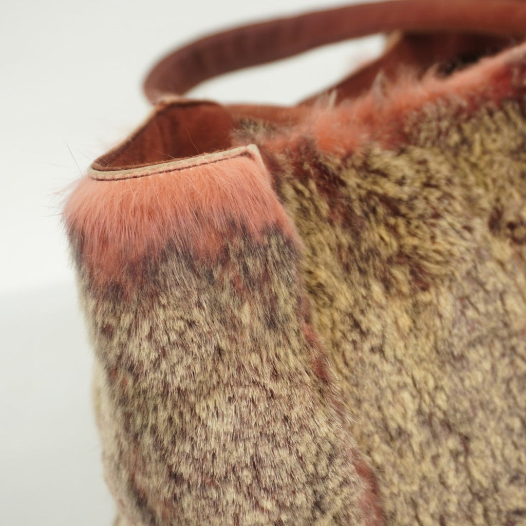 Chanel Beige Bordeaux Fur Tote Bag (Pre-Owned)