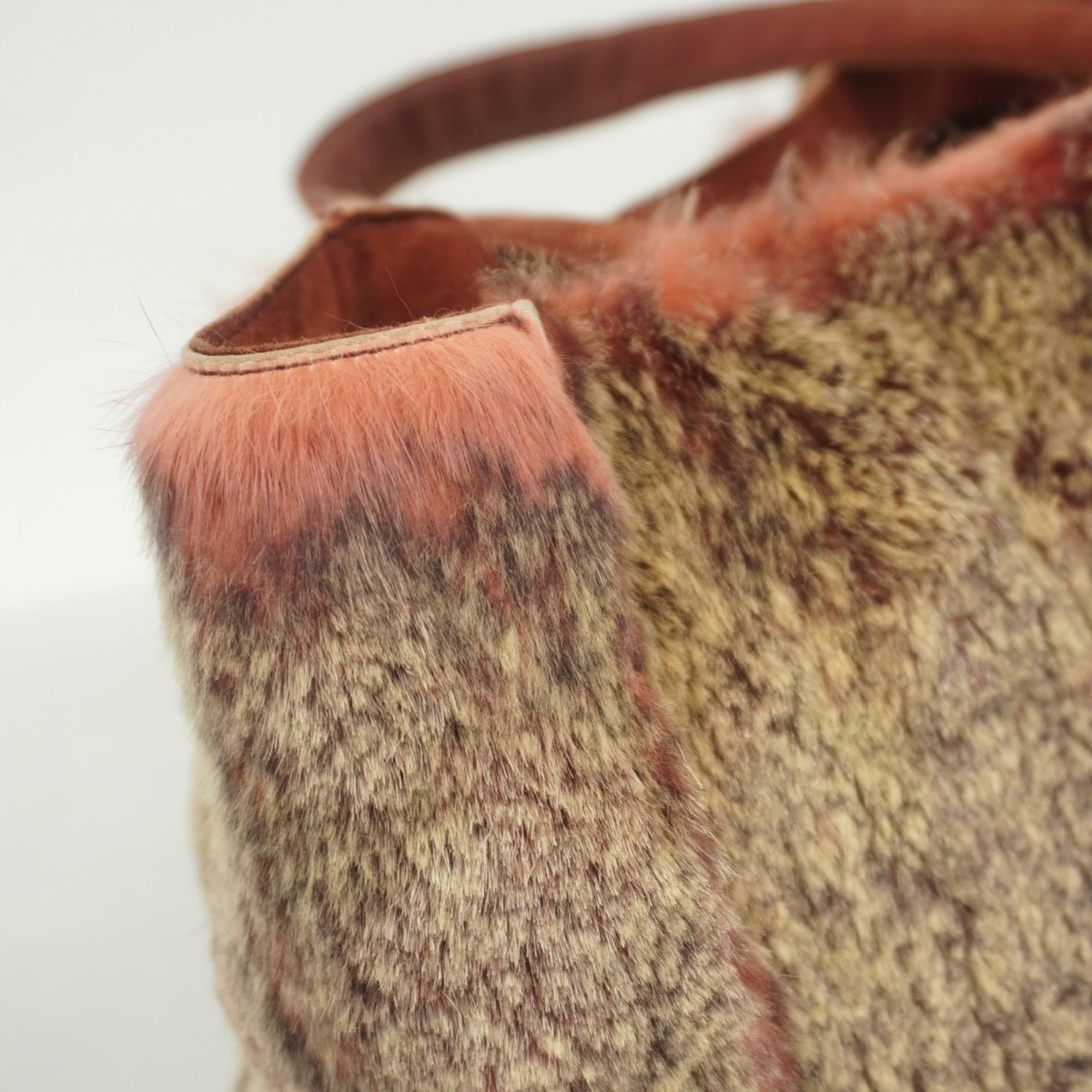 Chanel Beige Bordeaux Fur Tote Bag (Pre-Owned)