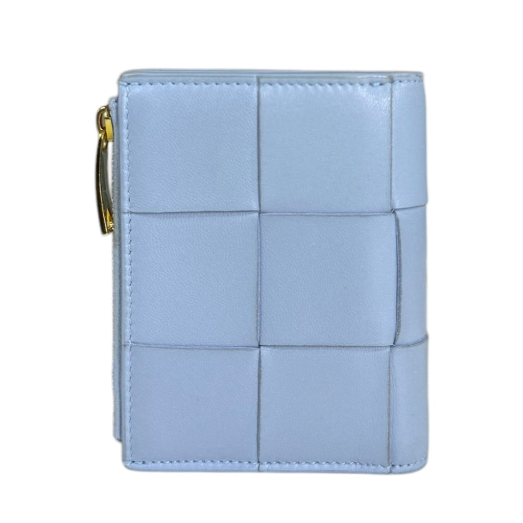 Bottega Veneta Intrecciato Blue Leather Wallet (Bi-Fold) (Pre-Owned)