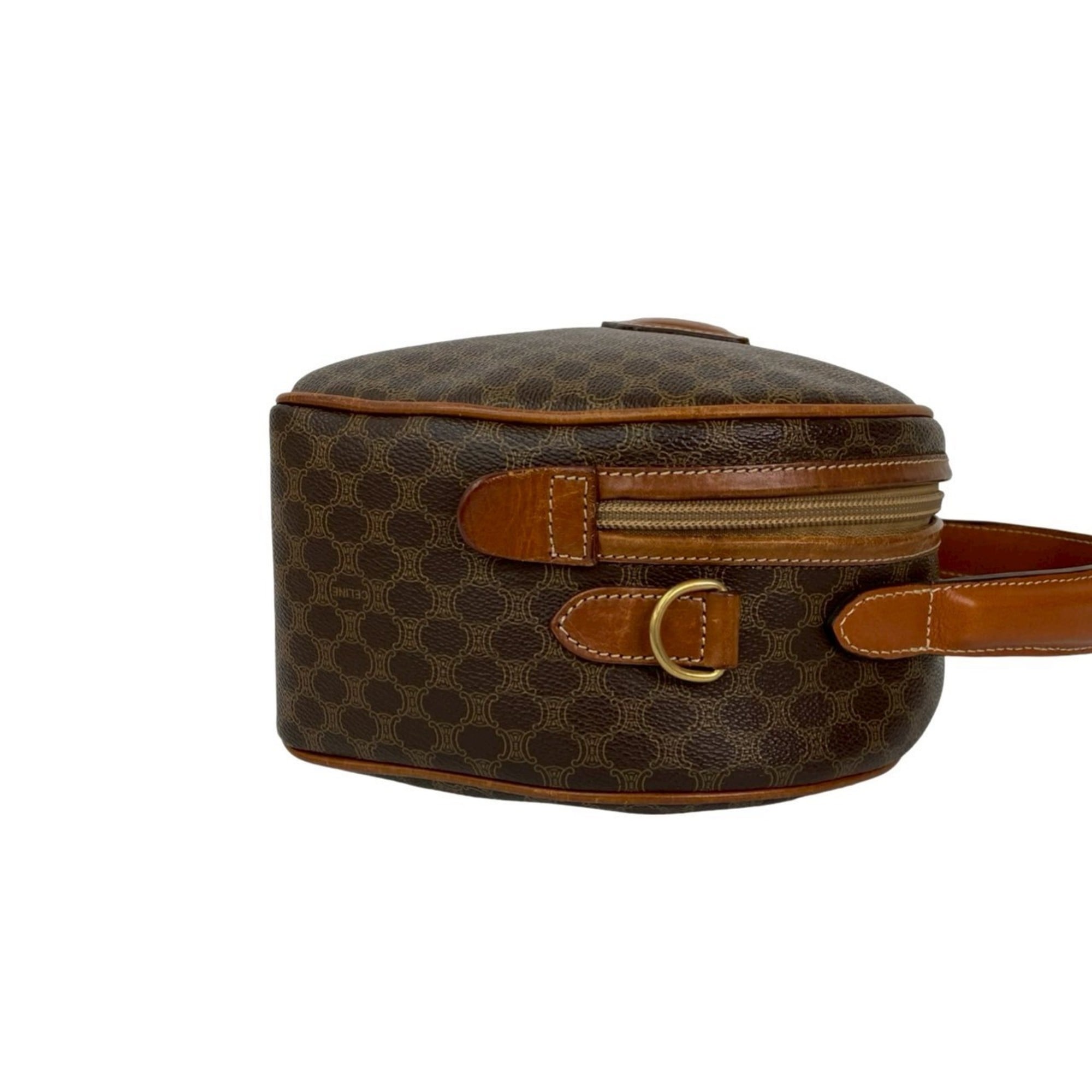 Celine Brown Leather Pvc Handbag Shoulder Bag (Pre-Owned)