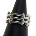 Tiffany Silver Yellow Gold Yellow Gold (18K) Silver 925 Band Ring (Pre-Owned)