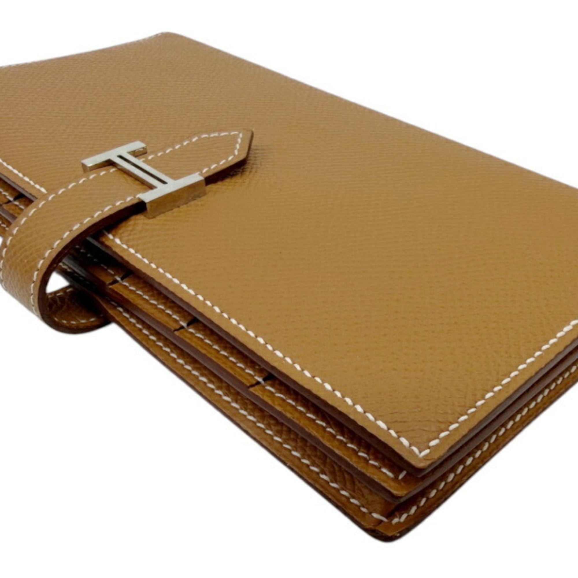 Hermes Gold Epsom Leather Long Wallet (Bi-Fold) (Pre-Owned)