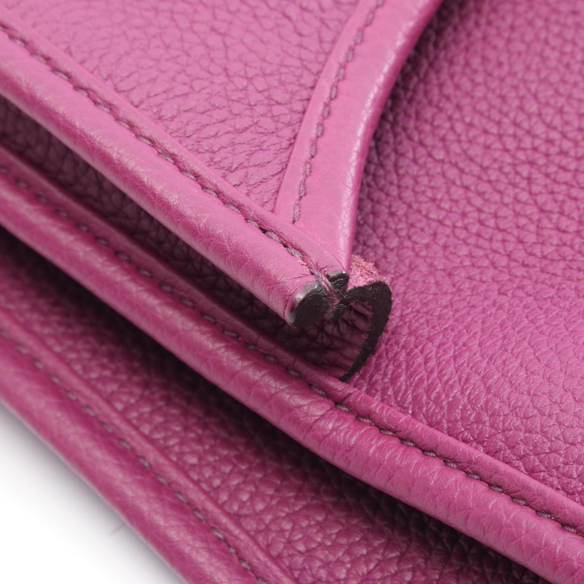 Hermes Anemone Purple Taurillon Clemence Leather Shoulder Bag (Pre-Owned)