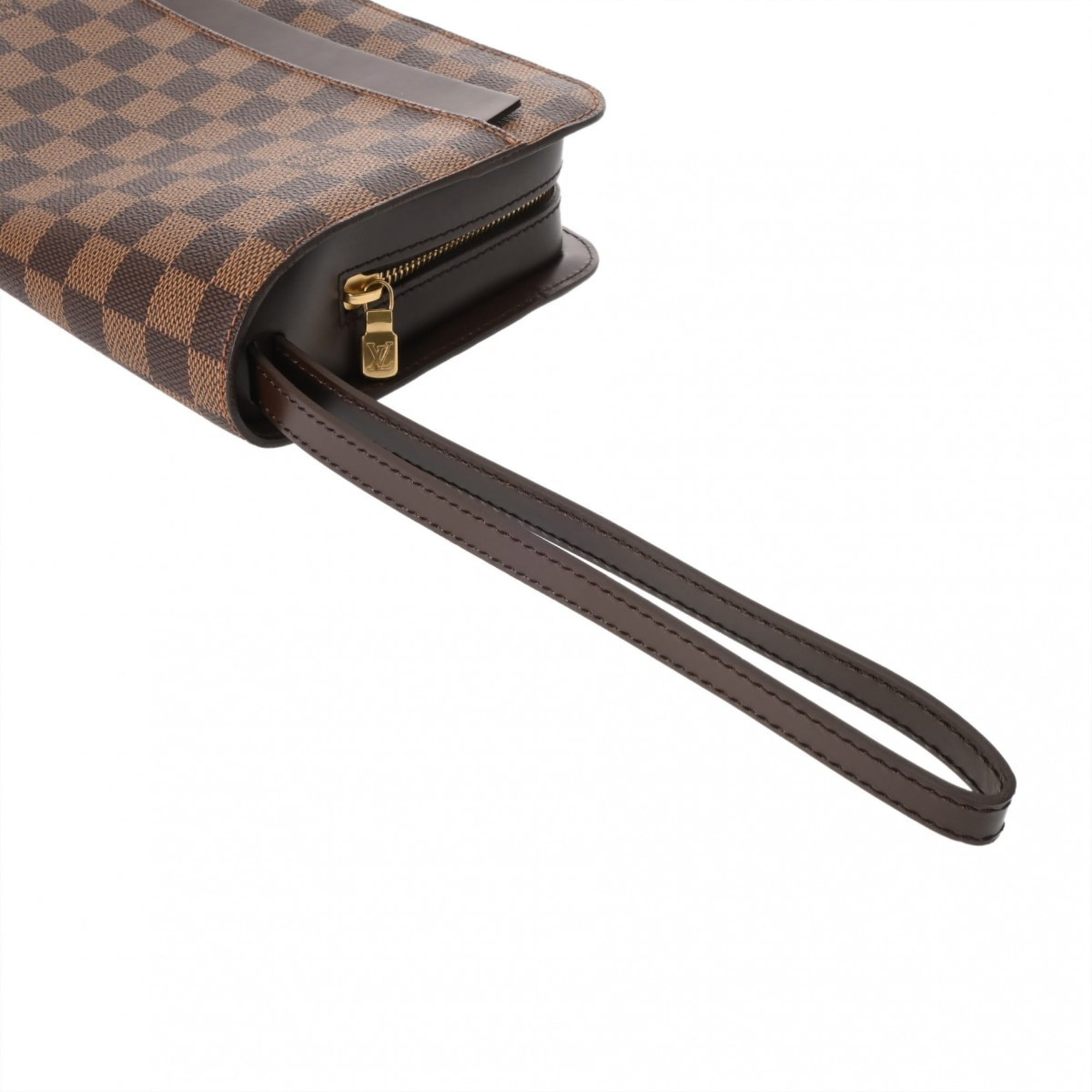 Louis Vuitton Brown Damier Canvas Clutch Bag (Pre-Owned)