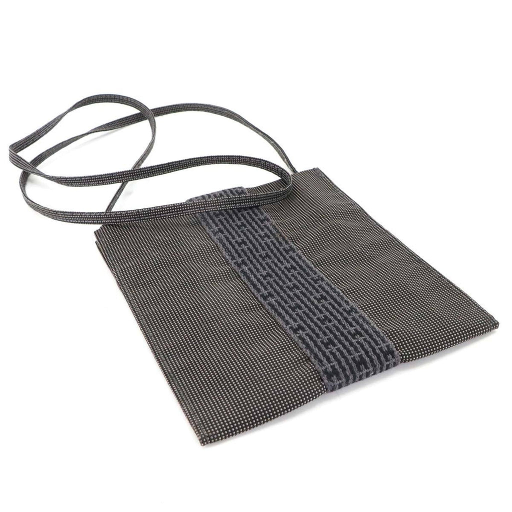 Hermes Gray Canvas Pochette Shoulder Bag (Pre-Owned)