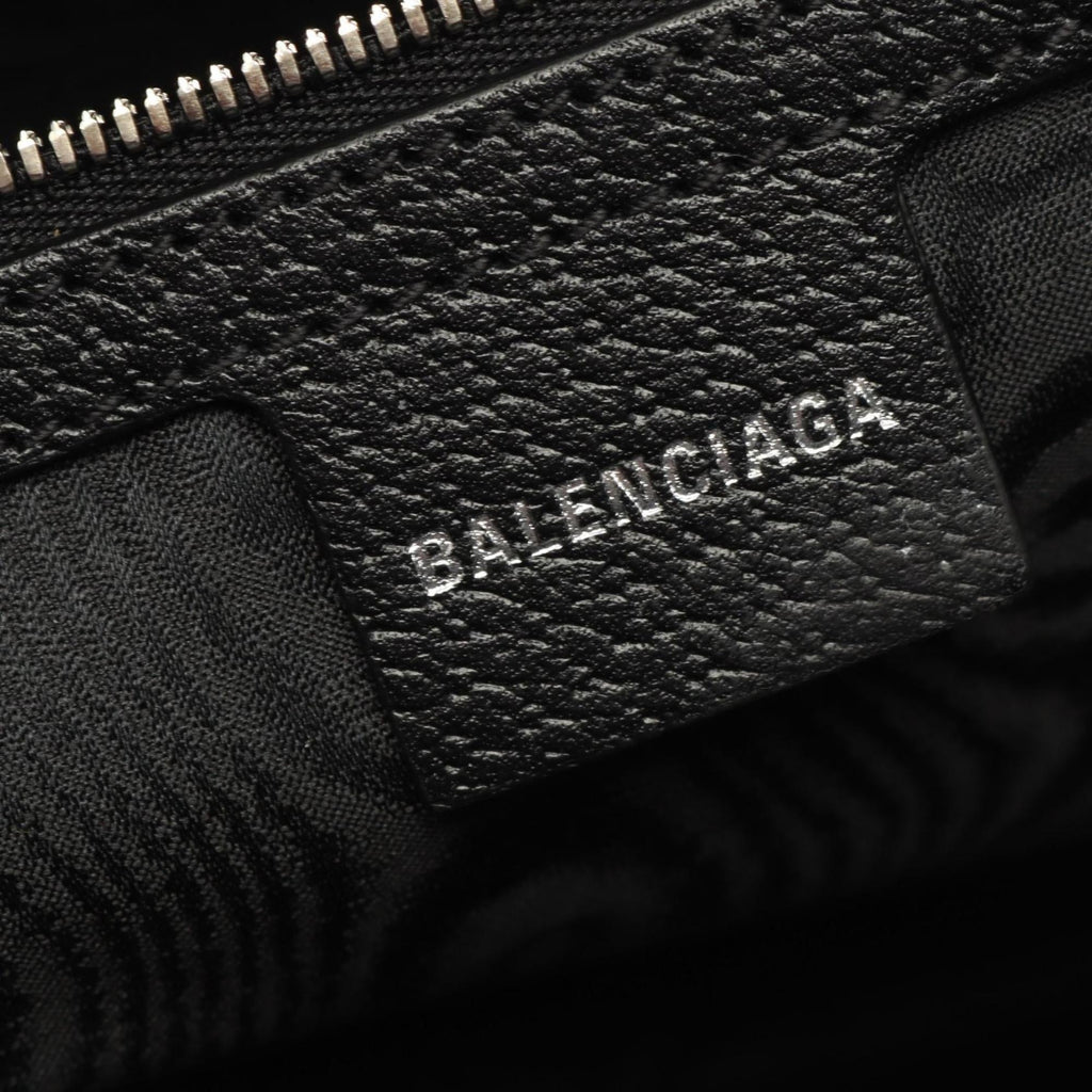 Balenciaga Black Multi-Color Canvas Leather Tote Bag (Pre-Owned)