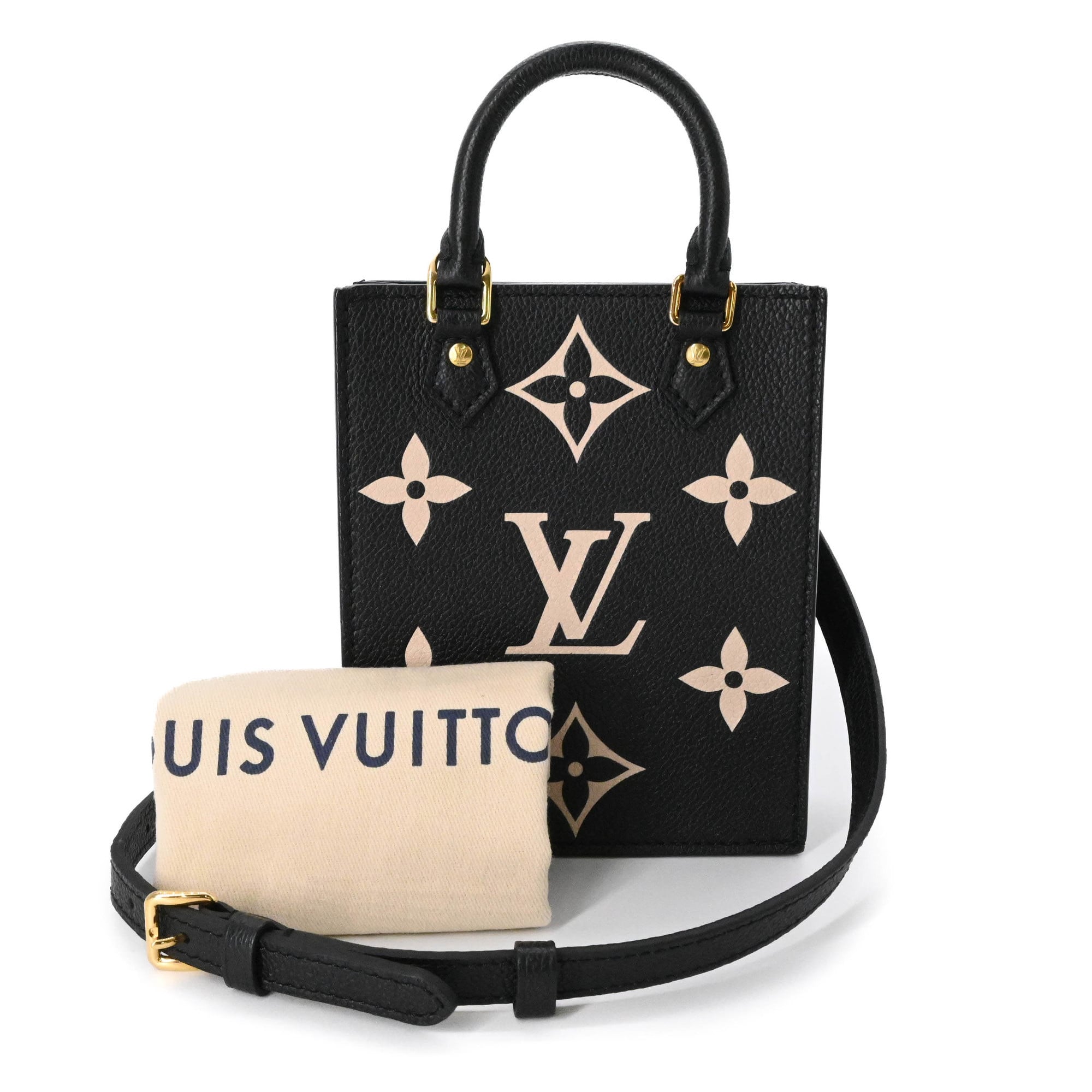 Louis Vuitton Black Noir Monogram Empreinte Leather Handbag (Pre-Owned)
