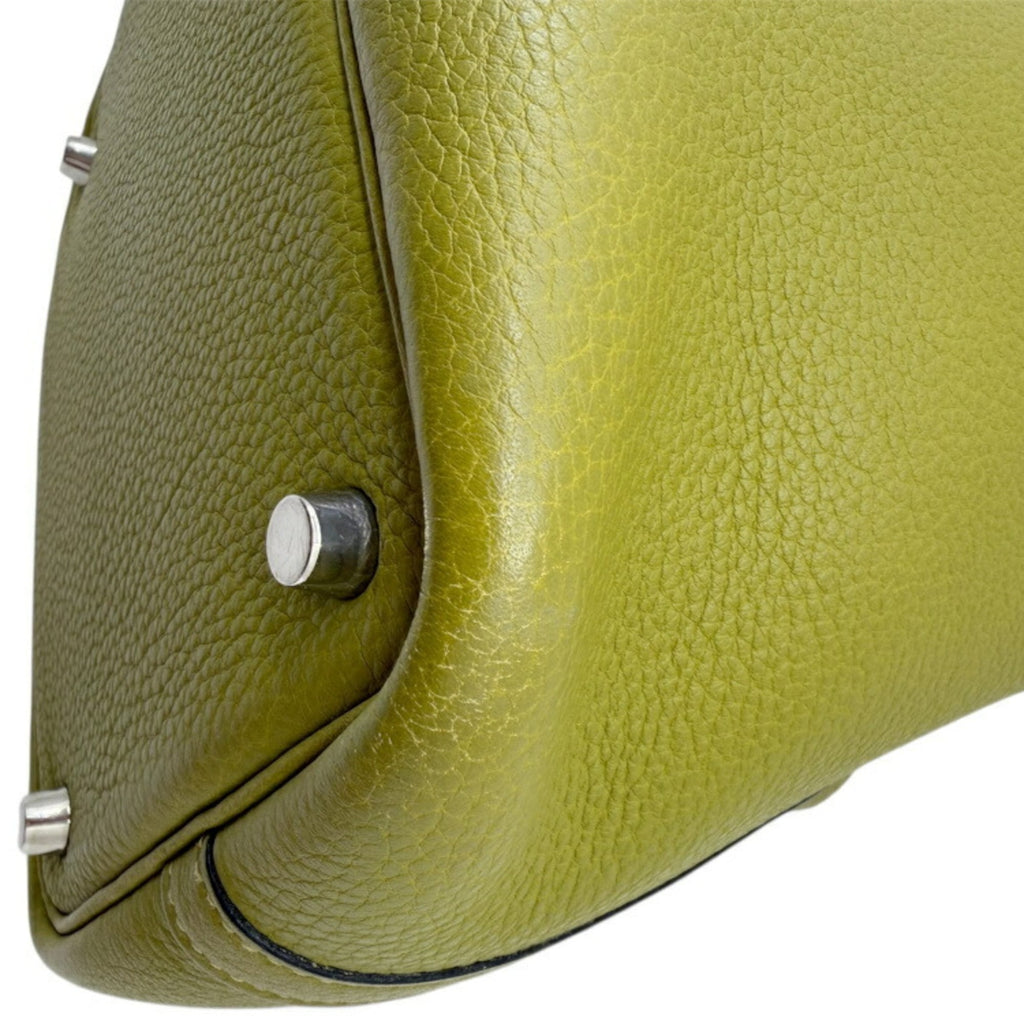 Hermes Anis Green Taurillon Clemence Leather Handbag (Pre-Owned)
