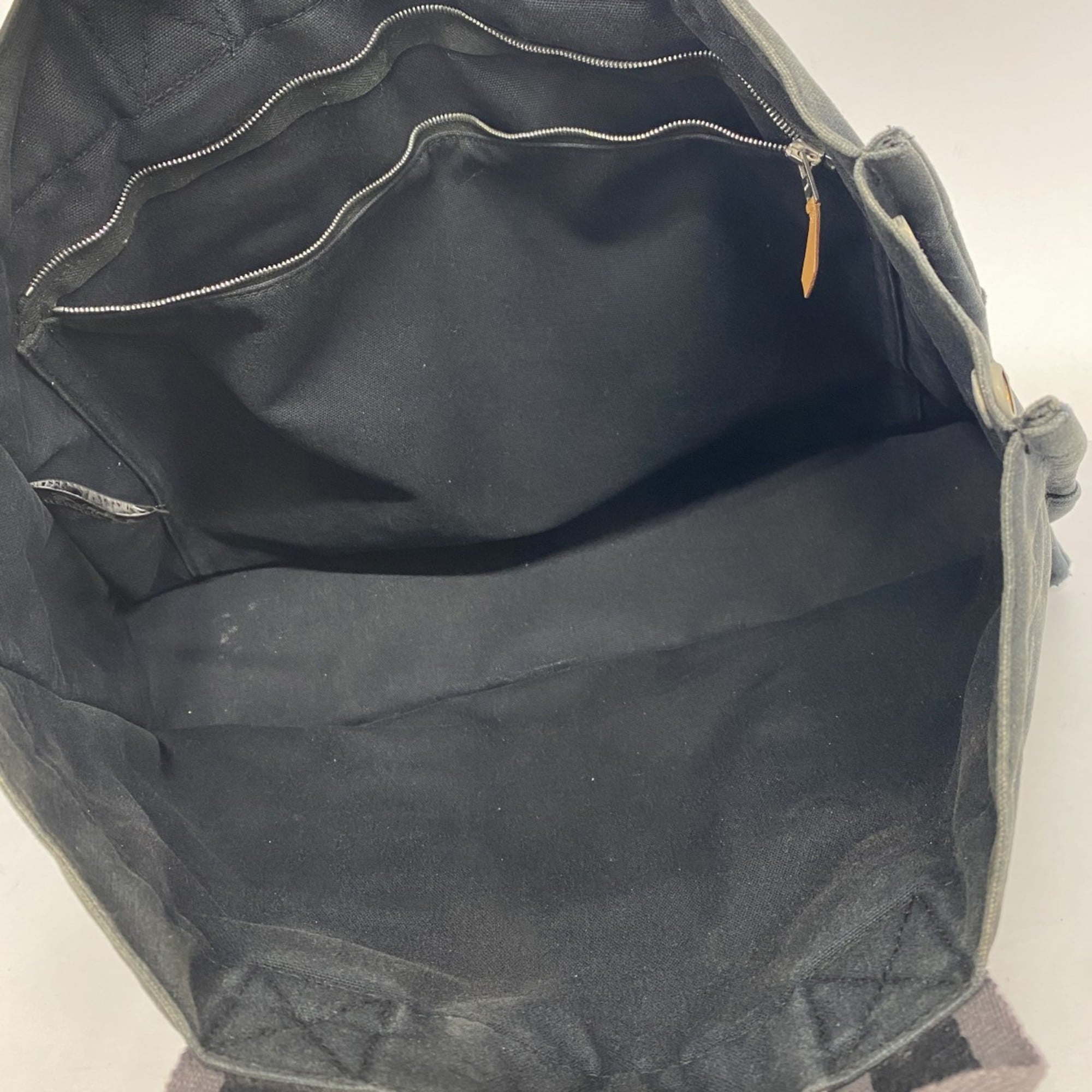 Hermes Black Canvas Tote Bag (Pre-Owned)