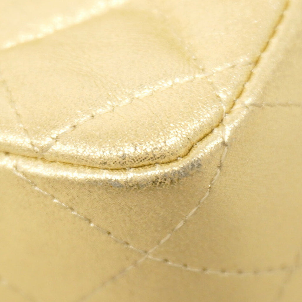 Chanel Gold Leather Shoulder Bag (Pre-Owned)