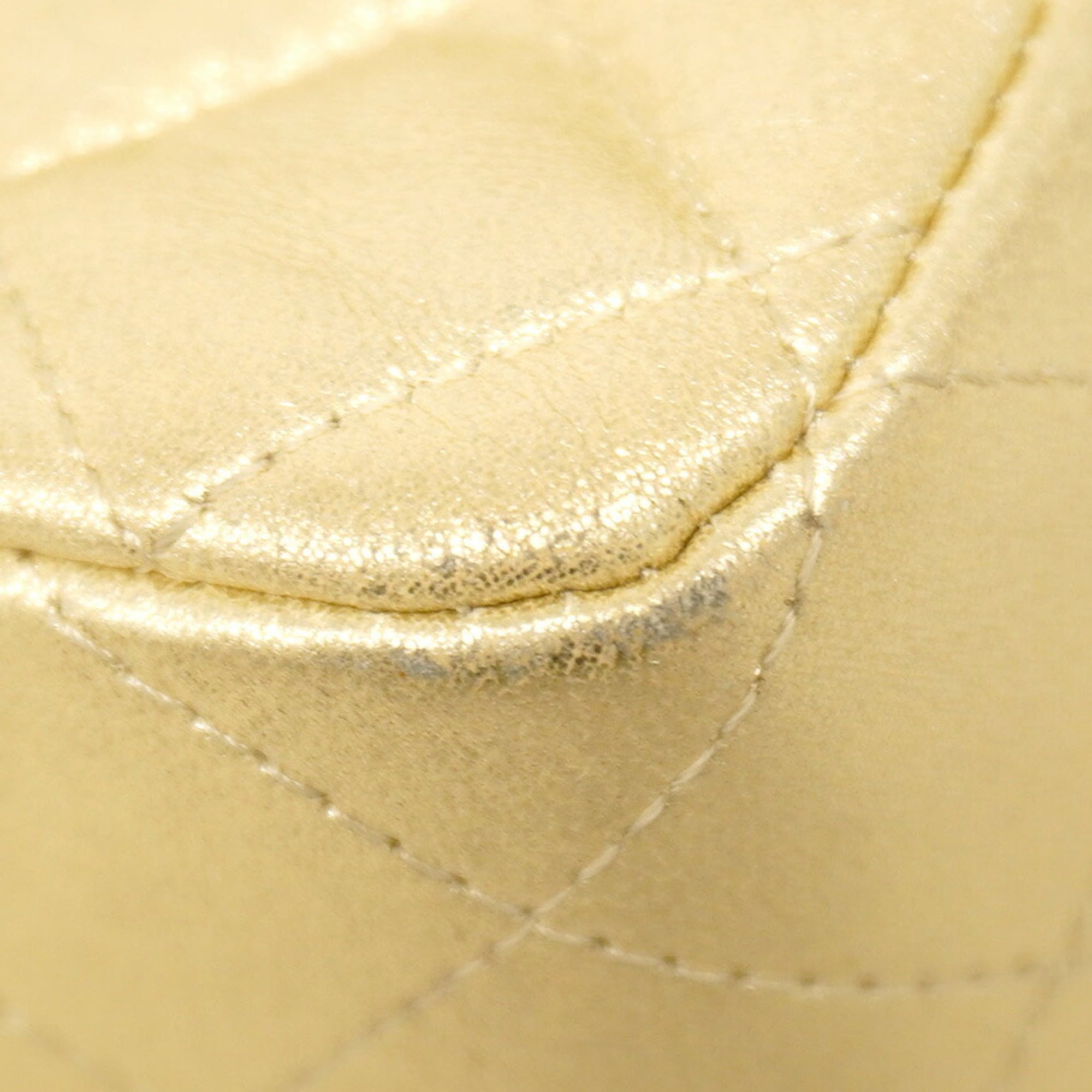 Chanel Gold Leather Shoulder Bag (Pre-Owned)