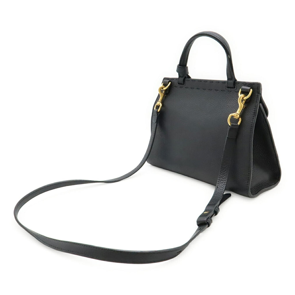 Gucci Black Leather Handbag Shoulder Bag (Pre-Owned)