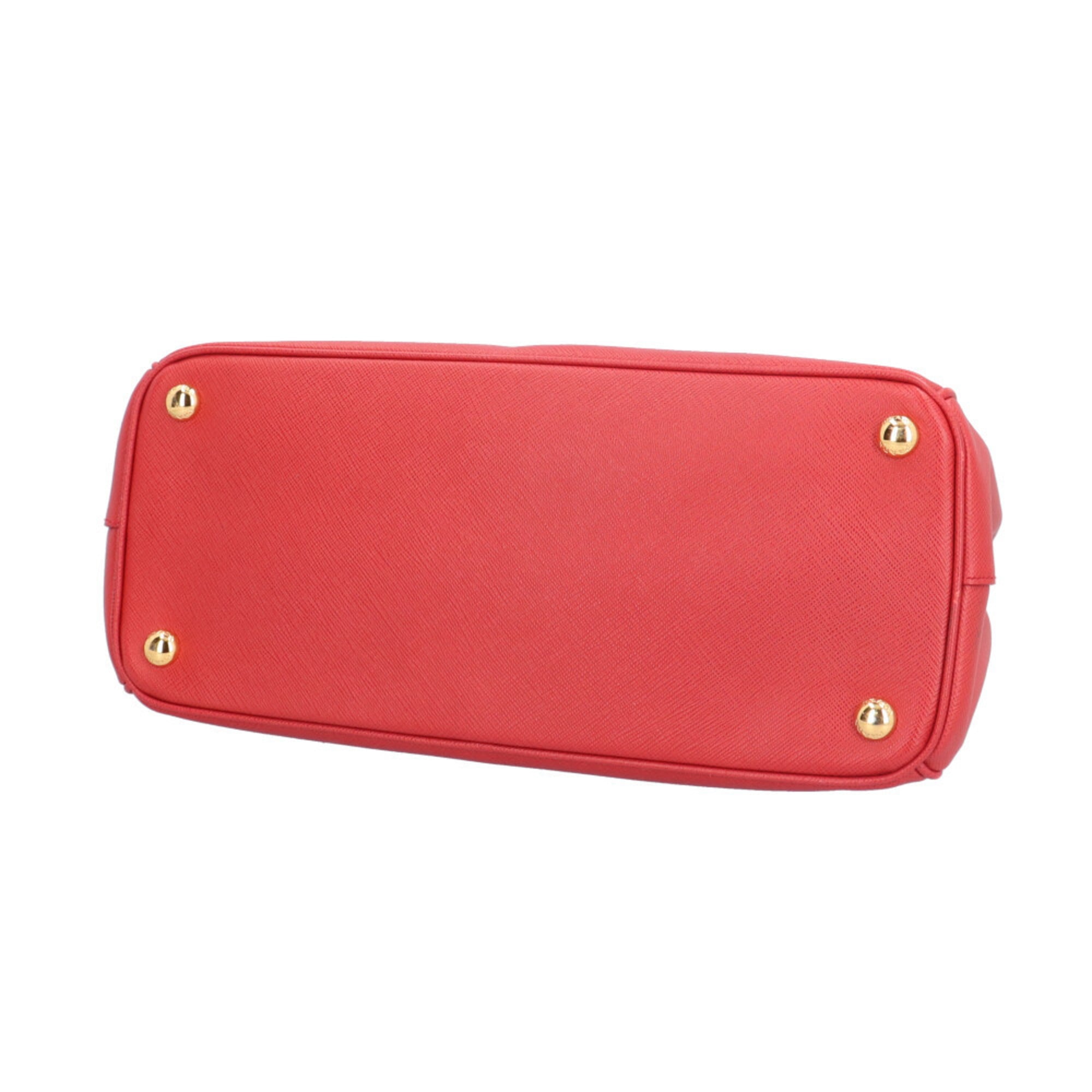 Prada Saffiano Fuoco Red Color Leather Shoulder Bag (Pre-Owned)