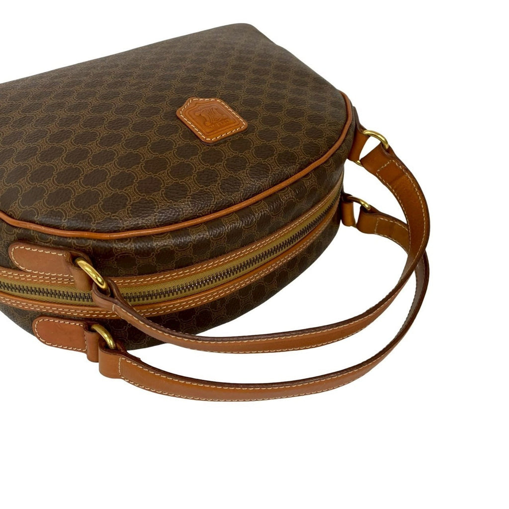 Celine Brown Leather Pvc Boston Bag Handbag (Pre-Owned)