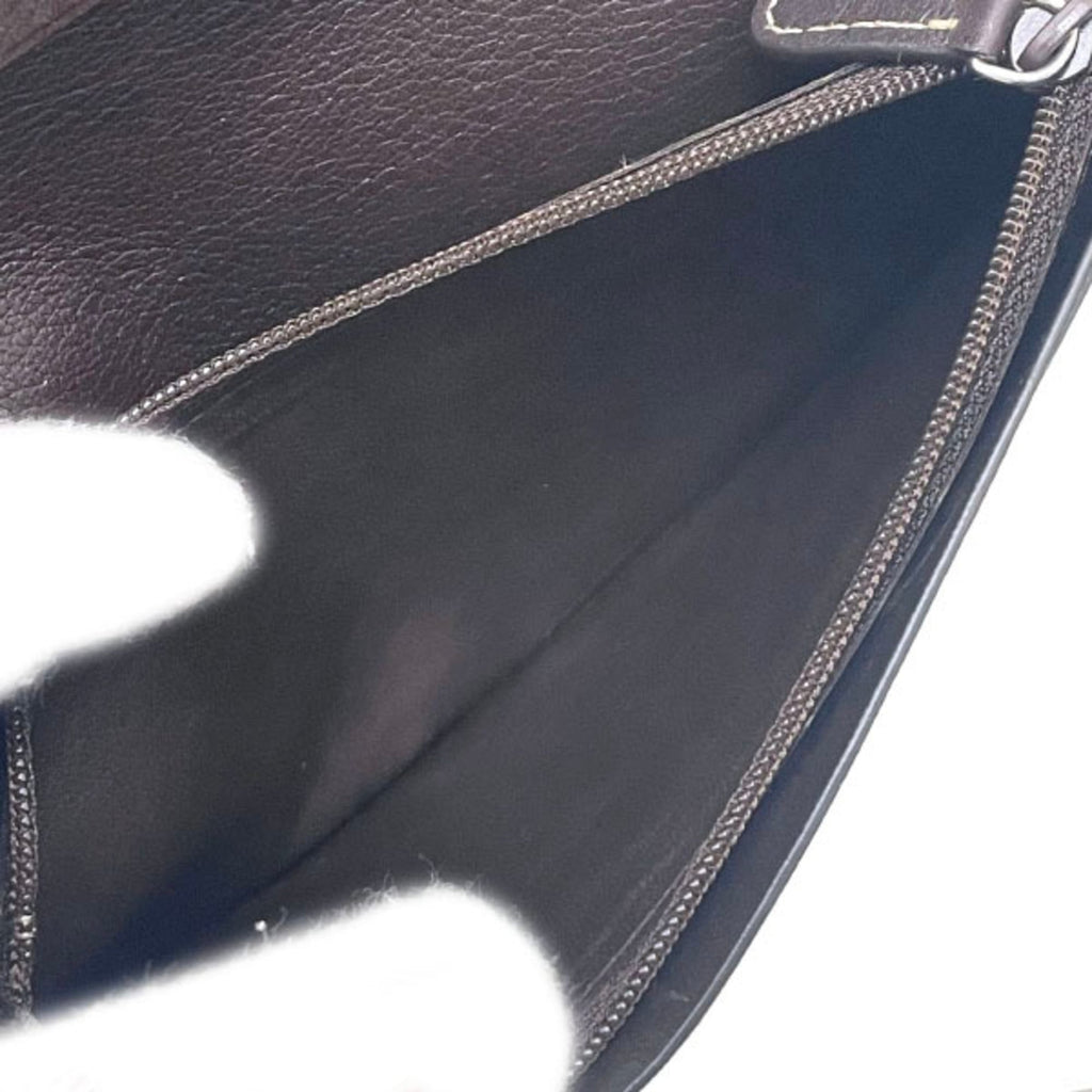 Cartier Dark Brown Leather Long Wallet (Bi-Fold) (Pre-Owned)