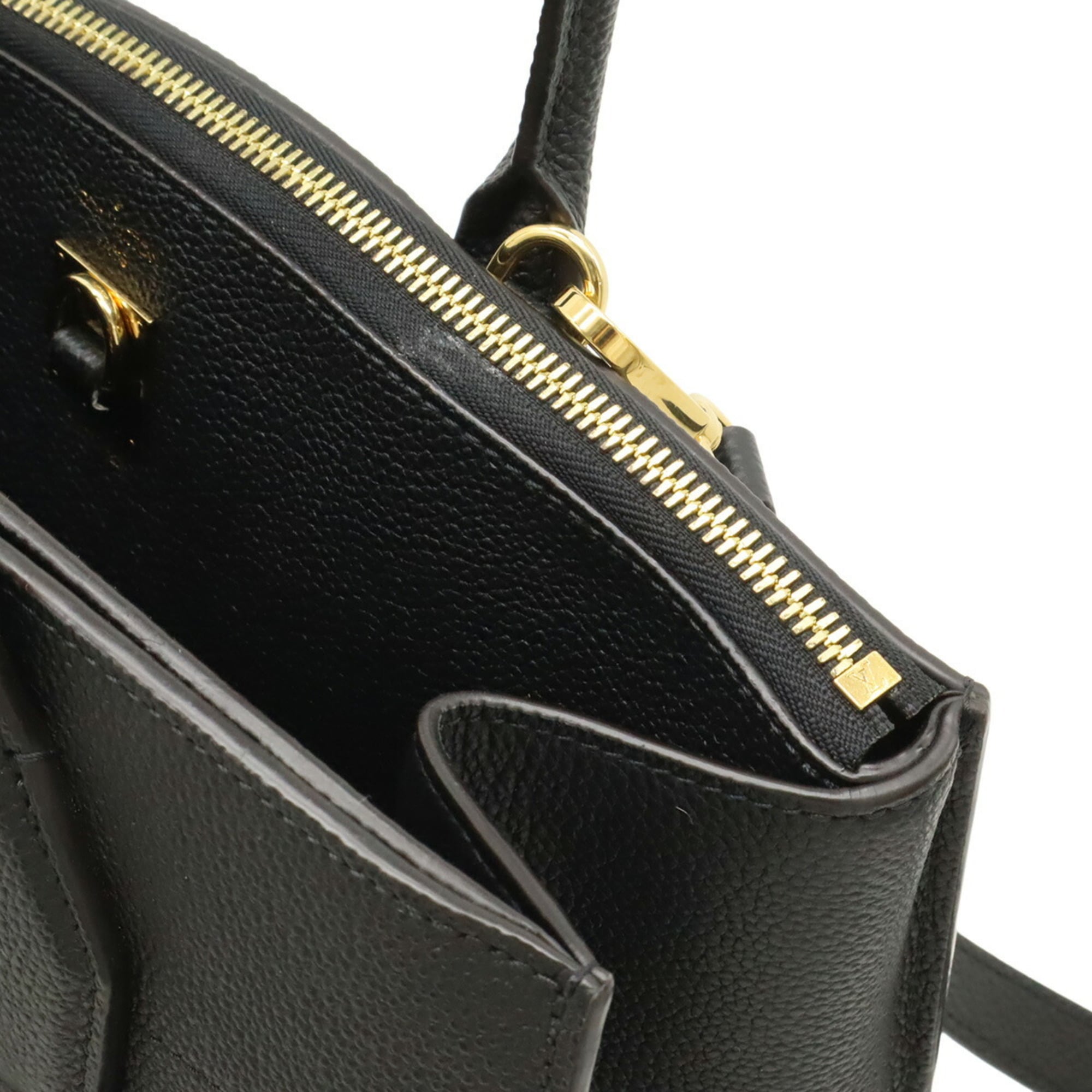 Louis Vuitton Black Noir Leather Handbag Shoulder Bag (Pre-Owned)