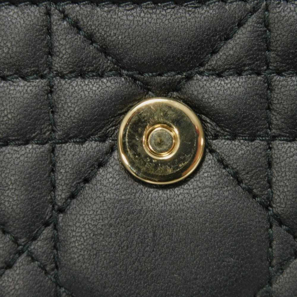 Christian Dior Black Leather Wallet (Bi-Fold) (Pre-Owned)