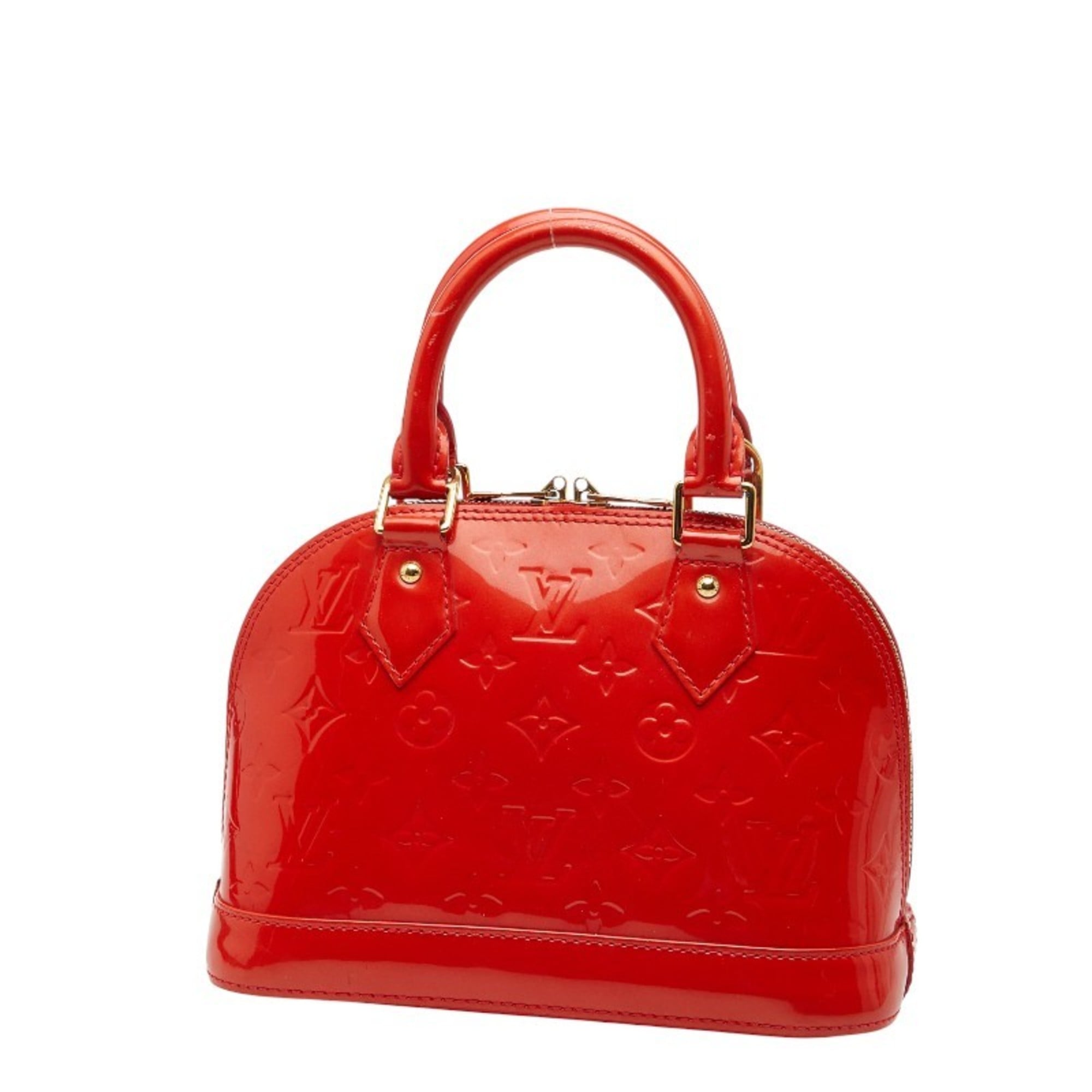 Louis Vuitton Cerise Red Color Patent Leather Handbag Shoulder Bag (Pre-Owned)