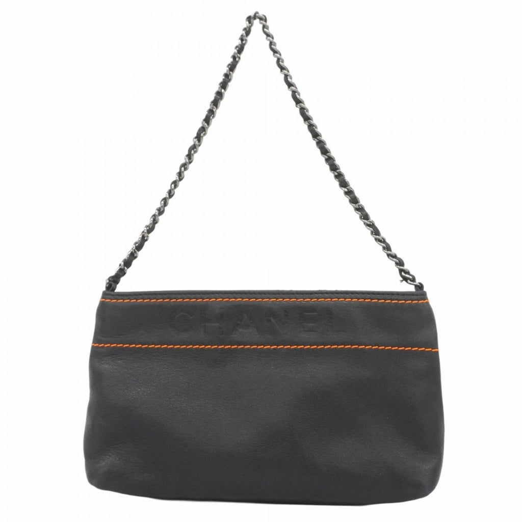 Chanel Black Leather Handbag (Pre-Owned)