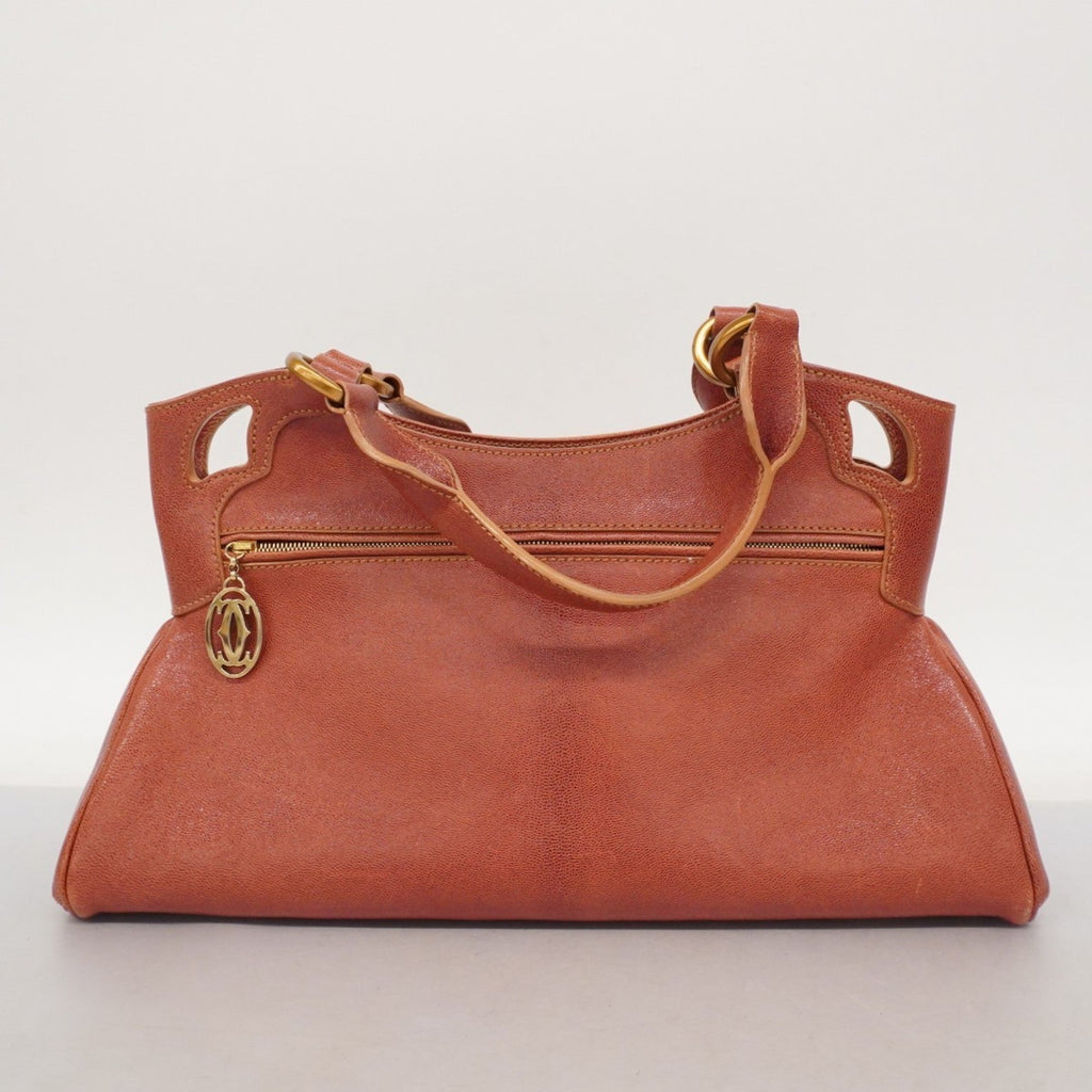 Cartier Brown Leather Handbag (Pre-Owned)