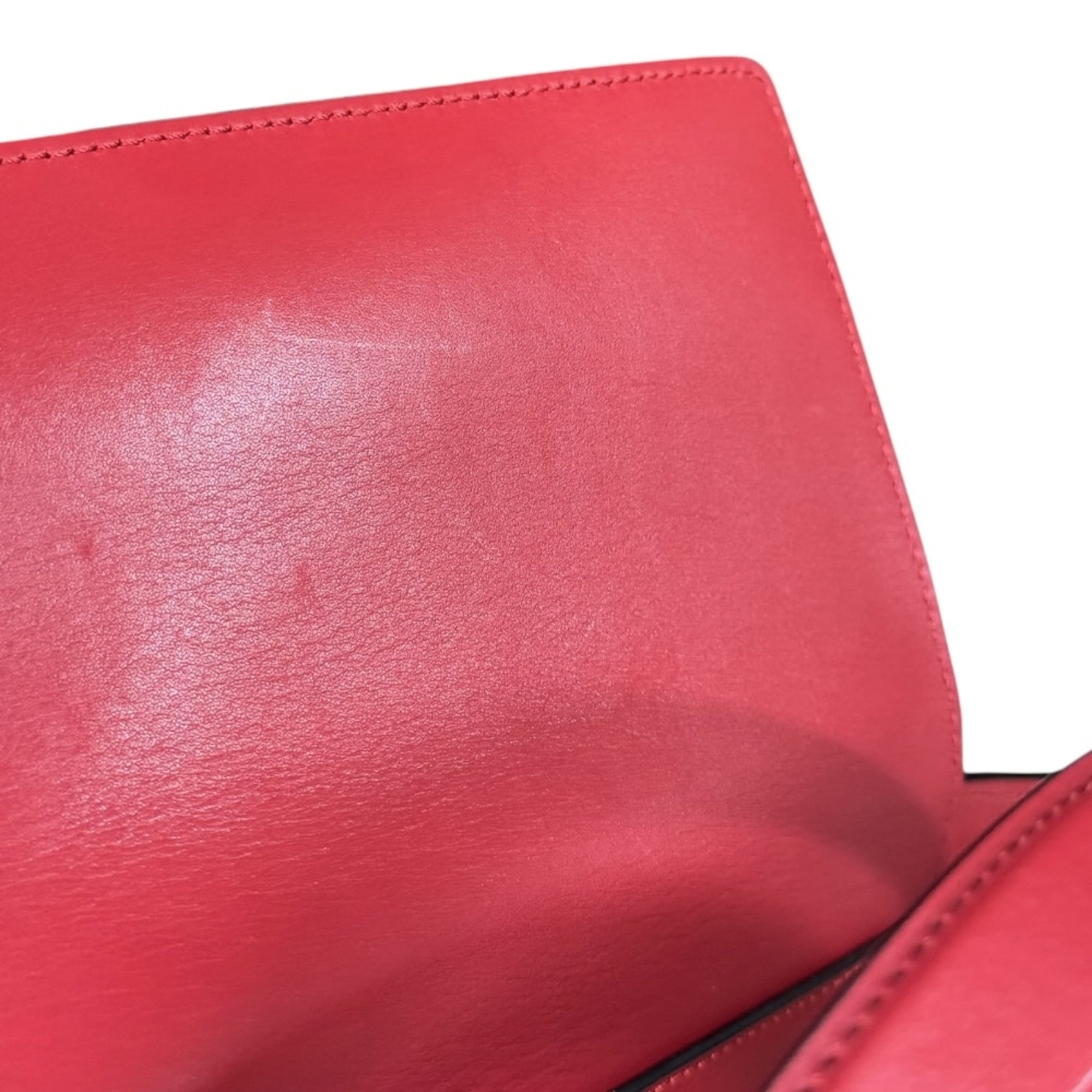 Valextra Red Color Leather Shoulder Bag (Pre-Owned)