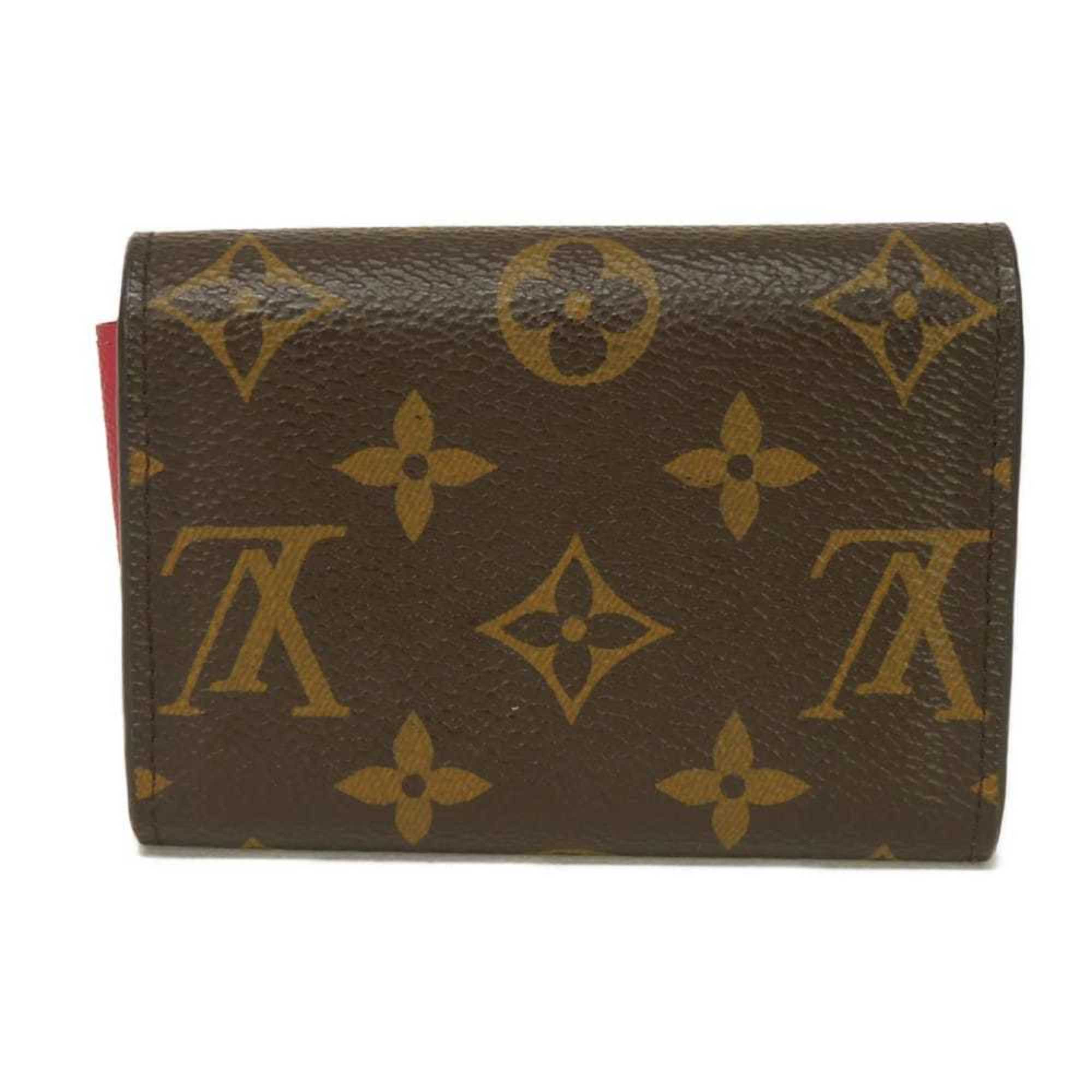 Louis Vuitton Monogram Brown Fuchsia Monogram Monogram Wallet (Bi-Fold) (Pre-Owned)