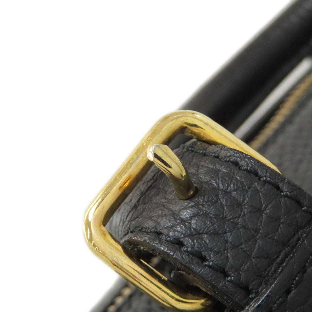 A.D.M.J Black Leather Boston Bag (Pre-Owned)