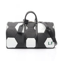 Louis Vuitton Black Noir White Leather Boston Bag (Pre-Owned)