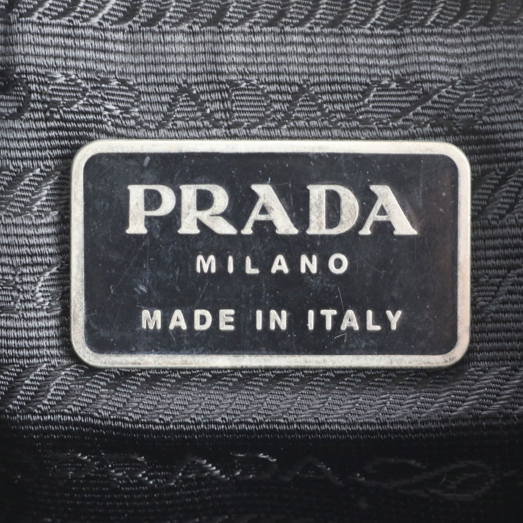 Prada Black Leather Nylon Backpack (Pre-Owned)