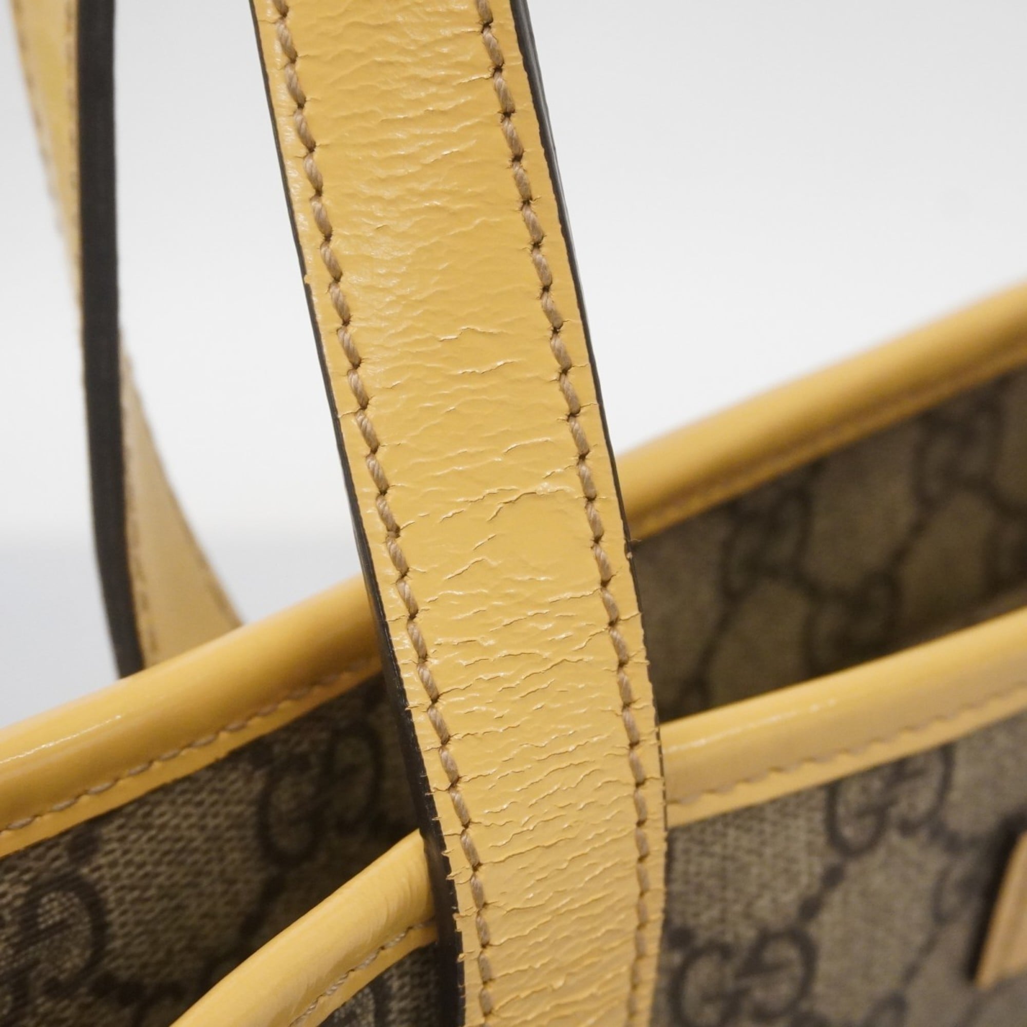 Gucci Beige Brown Pvc Handbag (Pre-Owned)