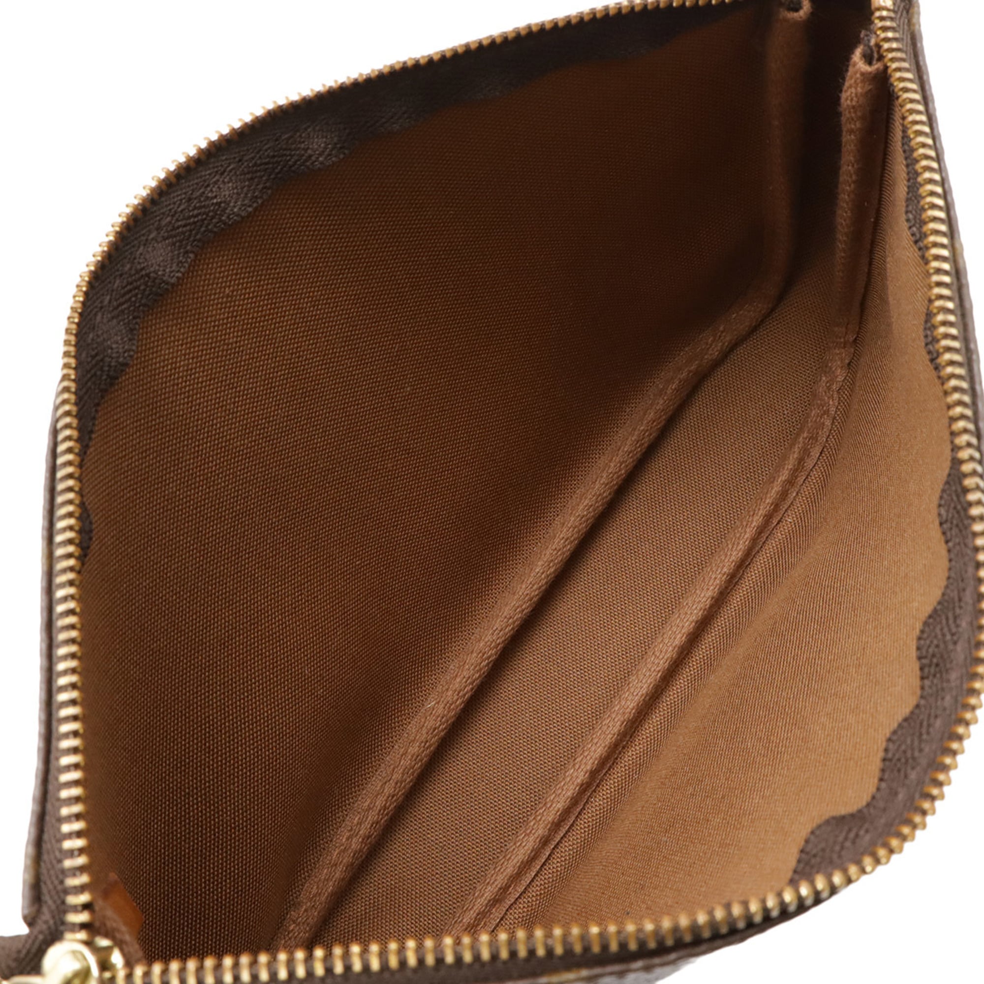 Louis Vuitton Brown Pvc Handbag Pochette Pouch (Pre-Owned)