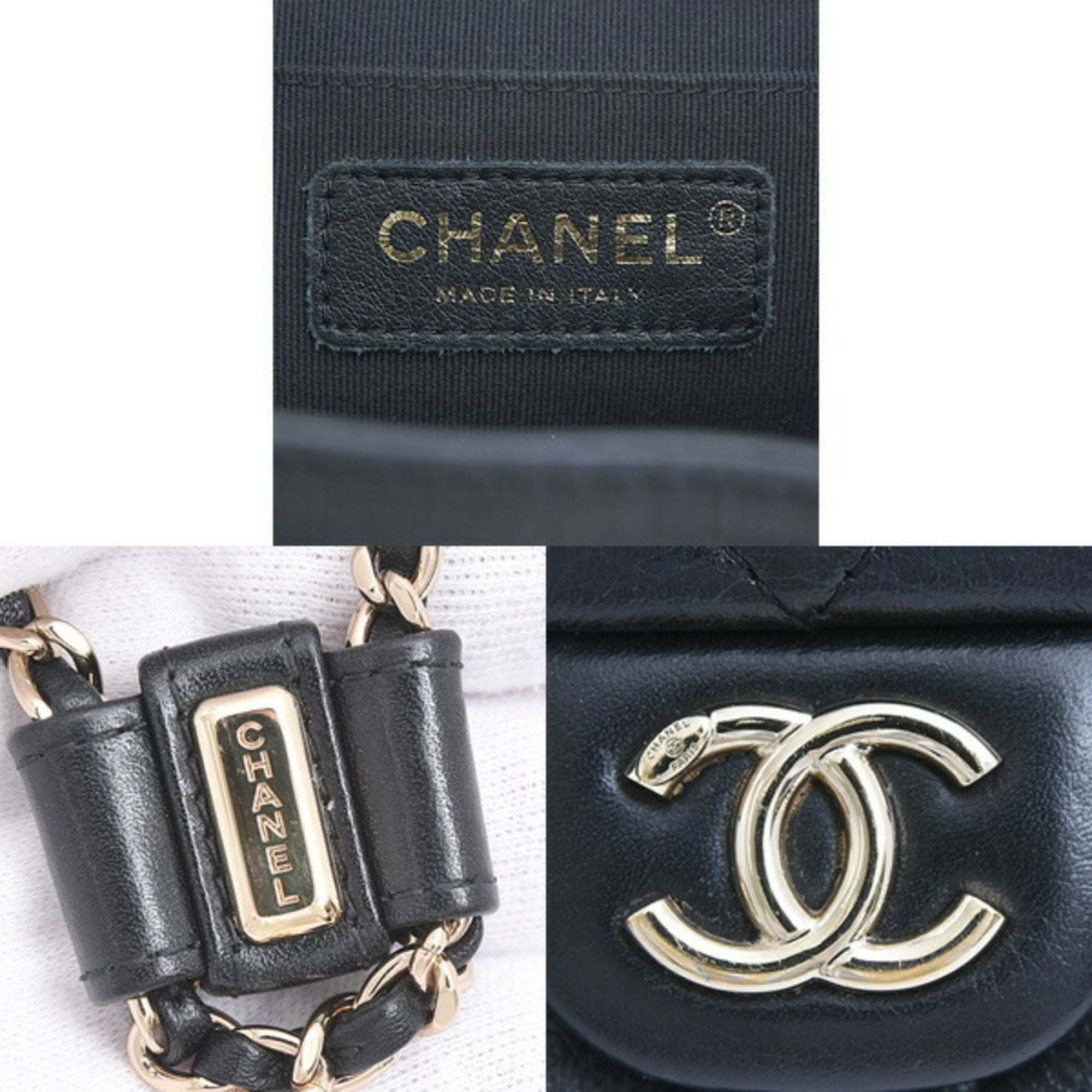 Chanel Matelasse Black Leather Backpack (Pre-Owned)