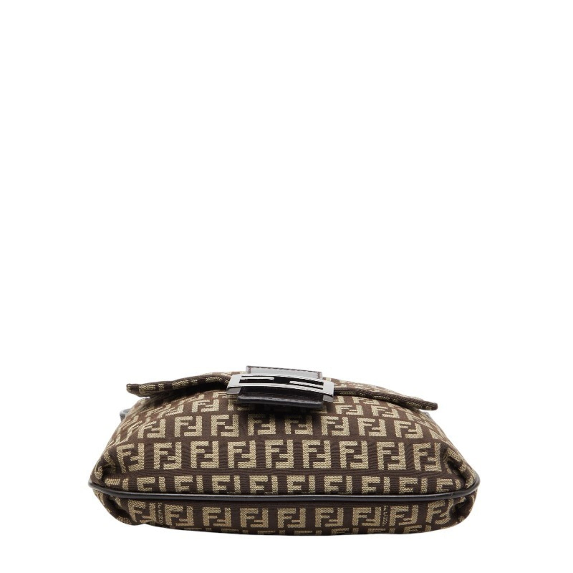 Fendi Brown Canvas Leather Shoulder Bag (Pre-Owned)