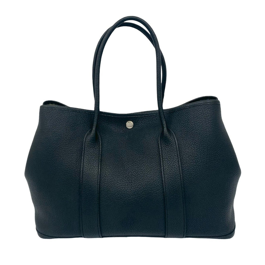 Hermes Black Negonda Leather Boston Bag Handbag Tote Bag (Pre-Owned)