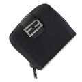 Fendi Black Canvas Leather Wallet (Bi-Fold) (Pre-Owned)