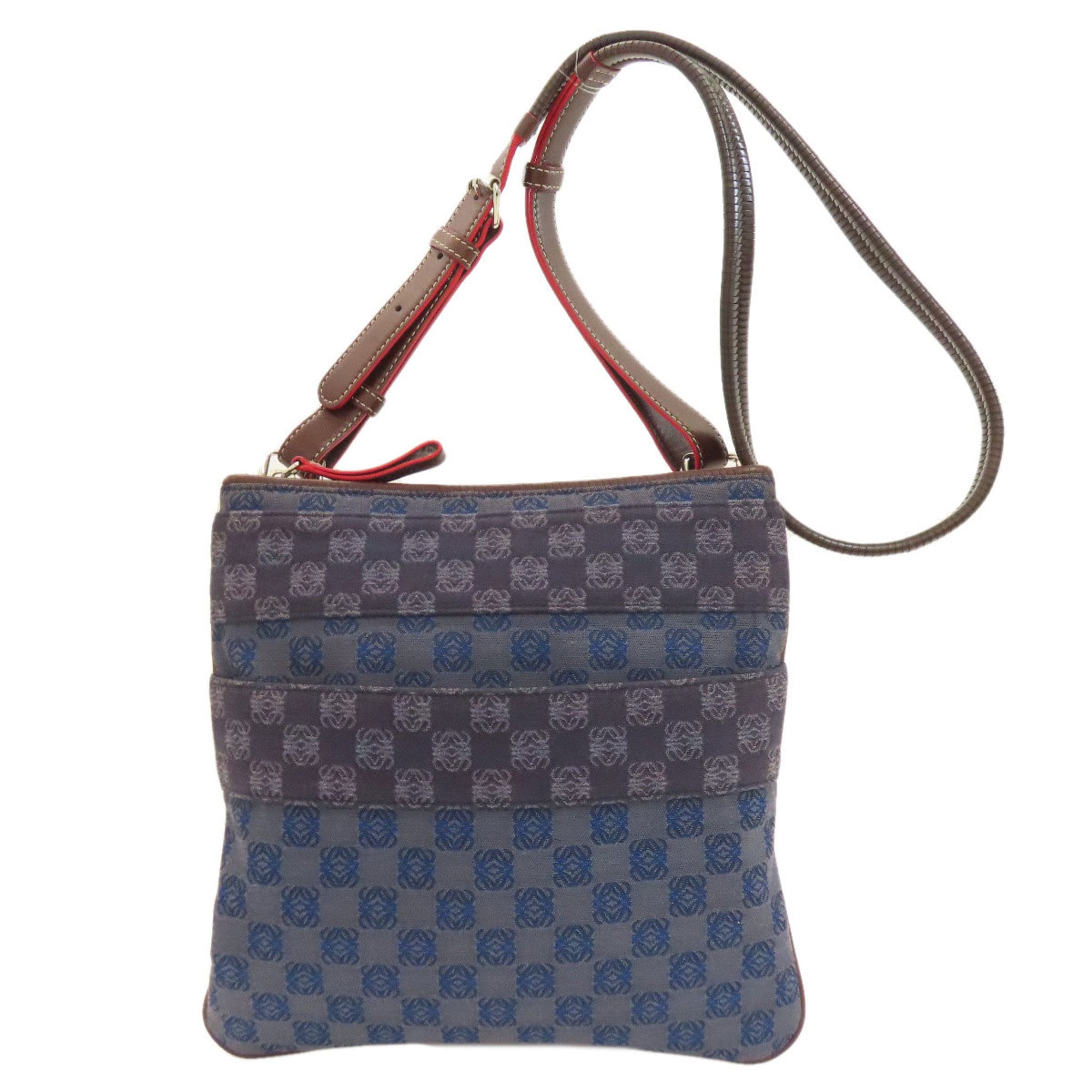 Loewe Blue Canvas Shoulder Bag (Pre-Owned)