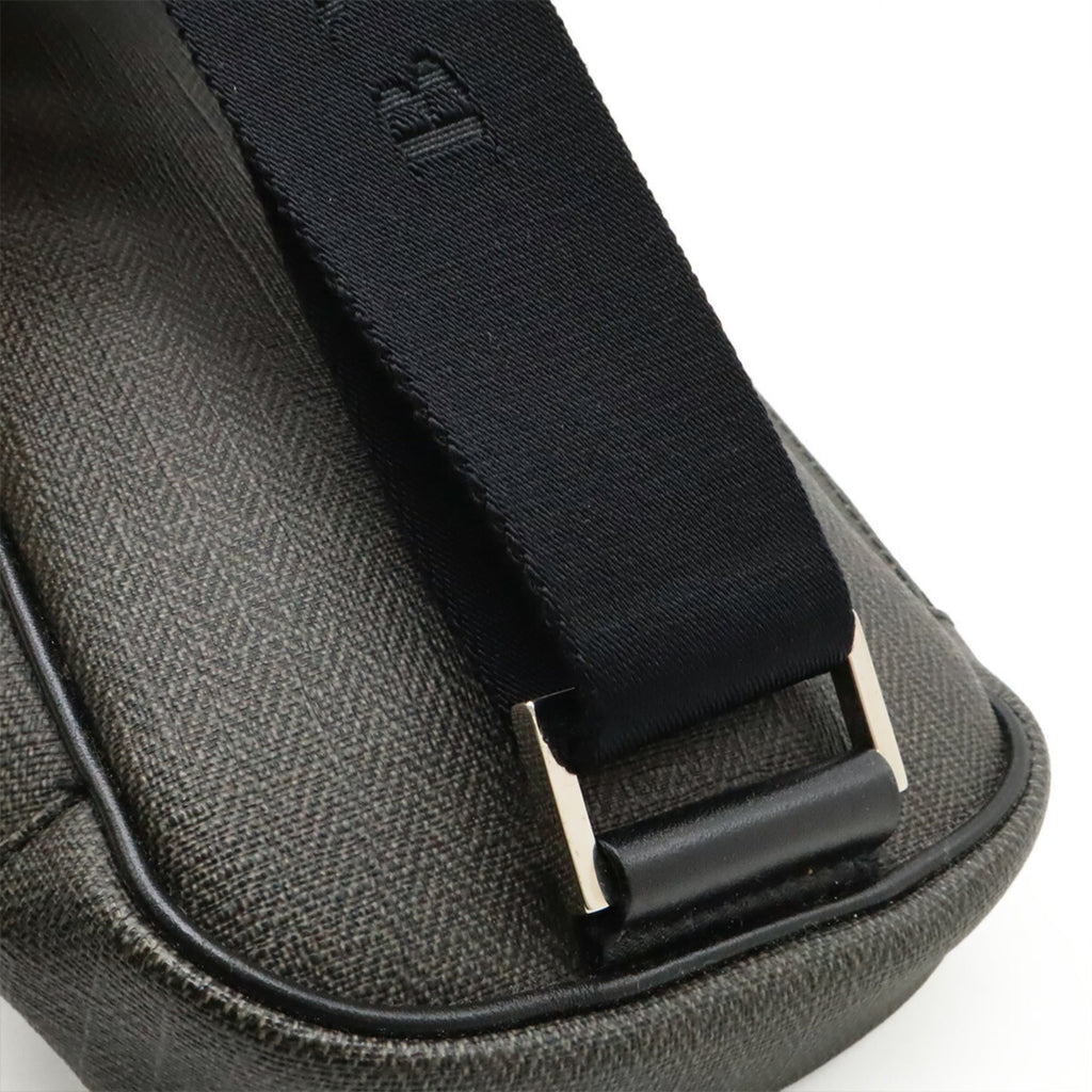 Bvlgari Black Gray Pvc Leather Shoulder Bag Sling Bag (Pre-Owned)