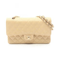 Chanel Beige Grained Calfskin Shoulder Bag (Pre-Owned)