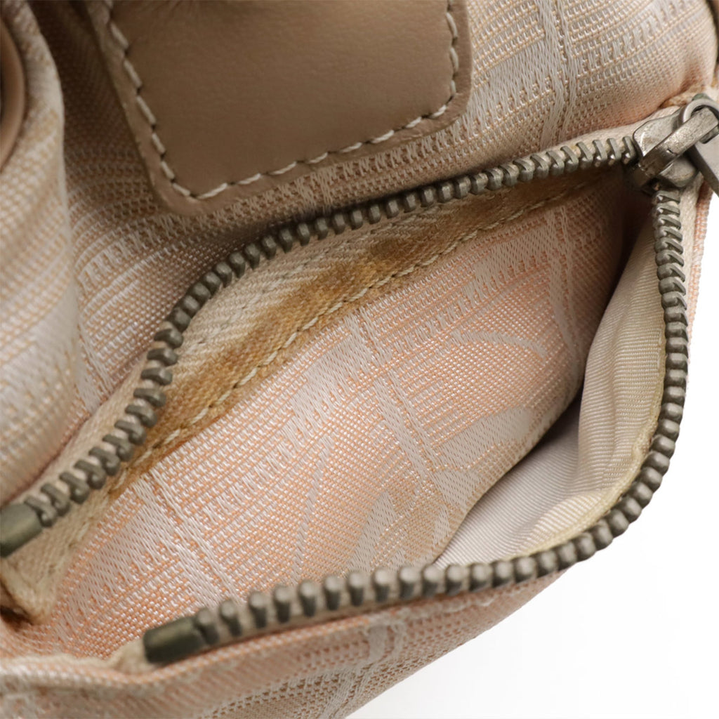 Chanel New Travel Line Beige Jacquard Shoulder Bag (Pre-Owned)