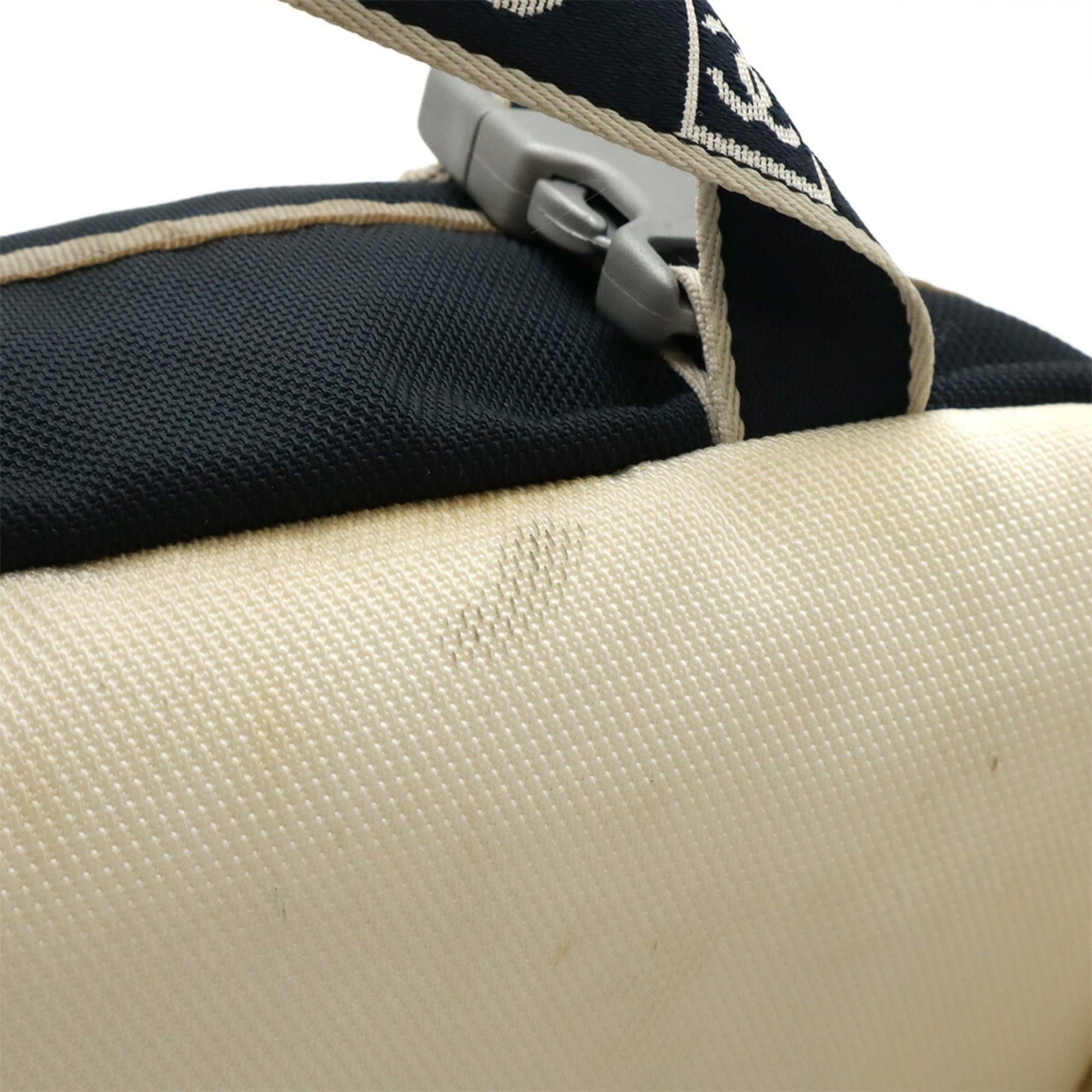 Chanel Sport Gray Ivory Navy Nylon Canvas Fanny Pack Handbag (Pre-Owned)