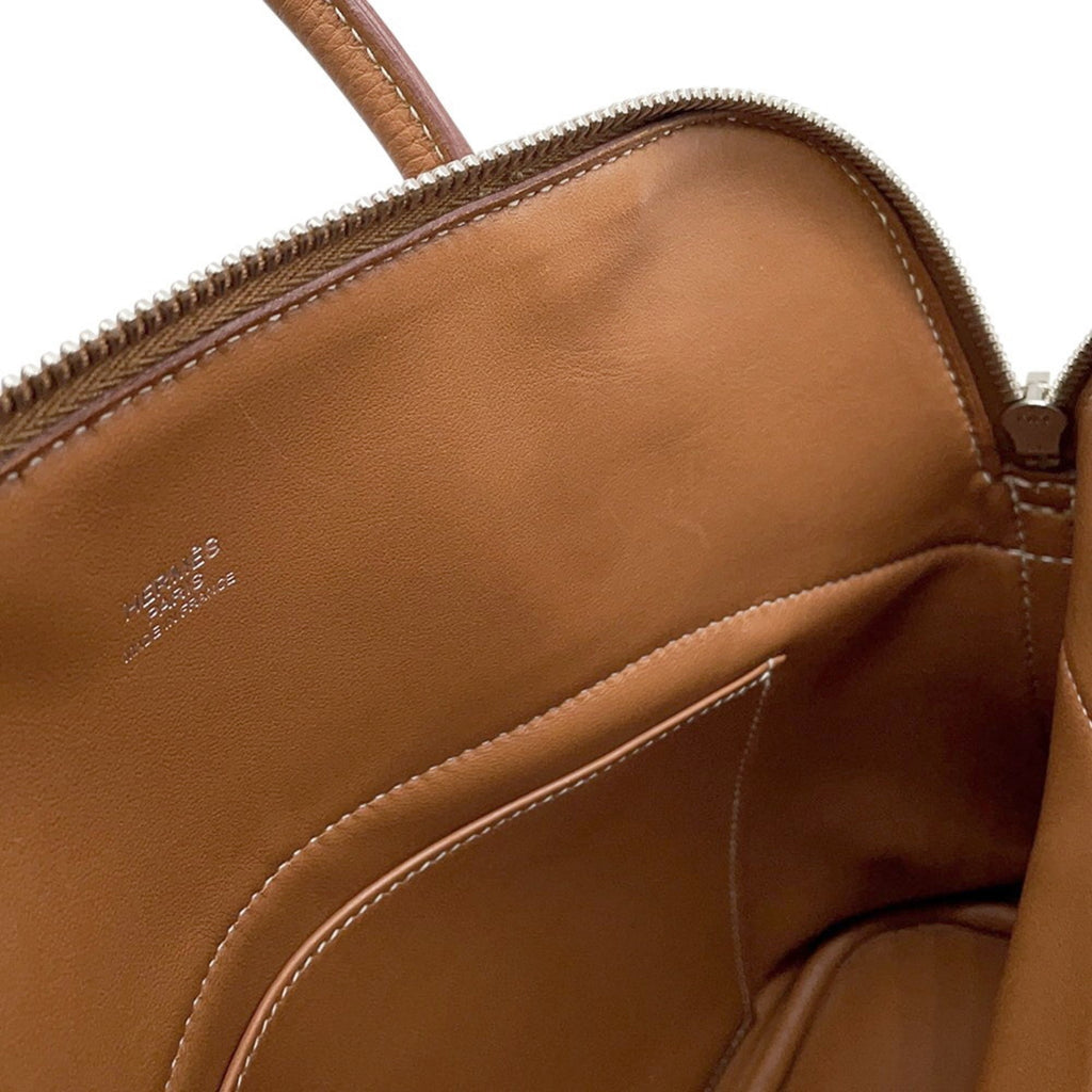 Hermes Bolide Gold Taurillon Clemence Leather Handbag (Pre-Owned)