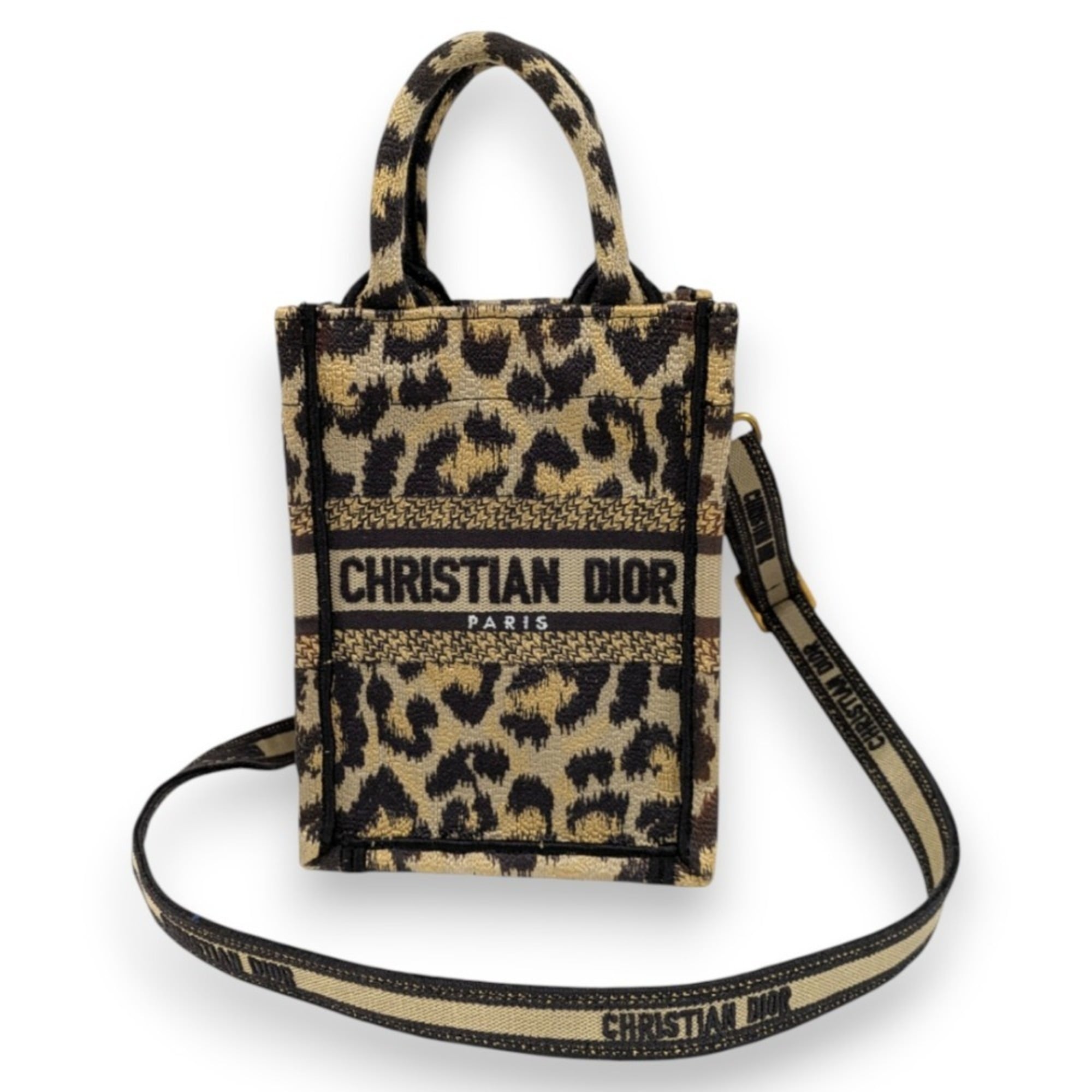 Christian Dior Beige Black Shoulder Bag (Pre-Owned)