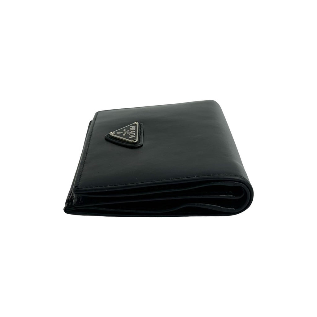 Prada Black Leather Wallet (Bi-Fold) (Pre-Owned)