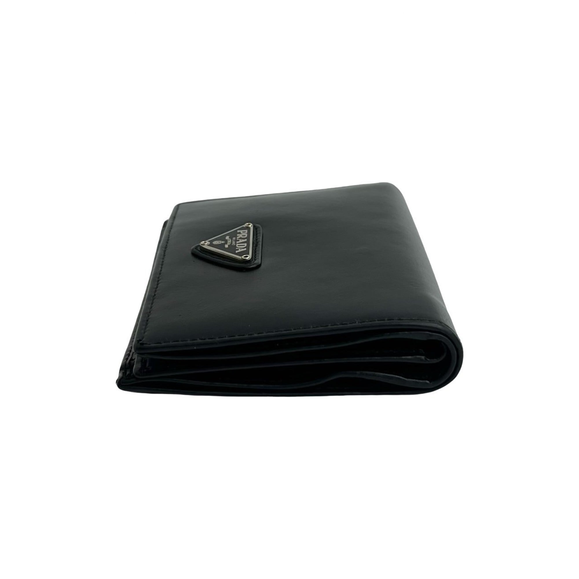 Prada Black Leather Wallet (Bi-Fold) (Pre-Owned)