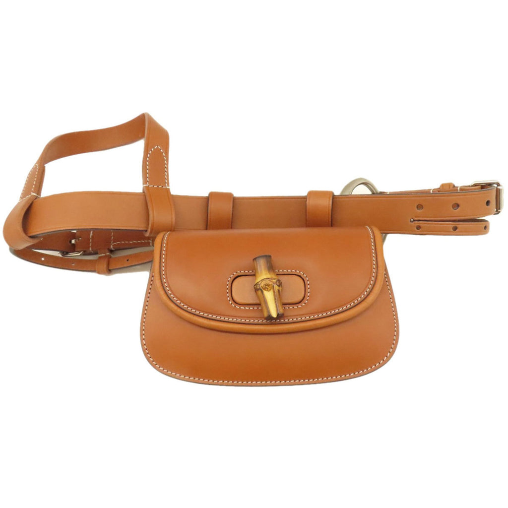 Gucci Brown Leather Fanny Pack (Pre-Owned)