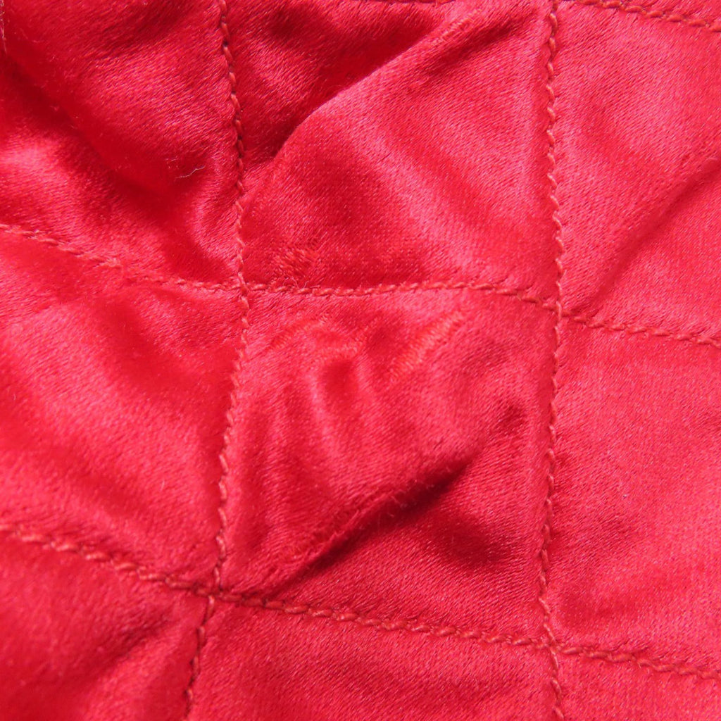 Chanel Red Color Satin Shoulder Bag (Pre-Owned)