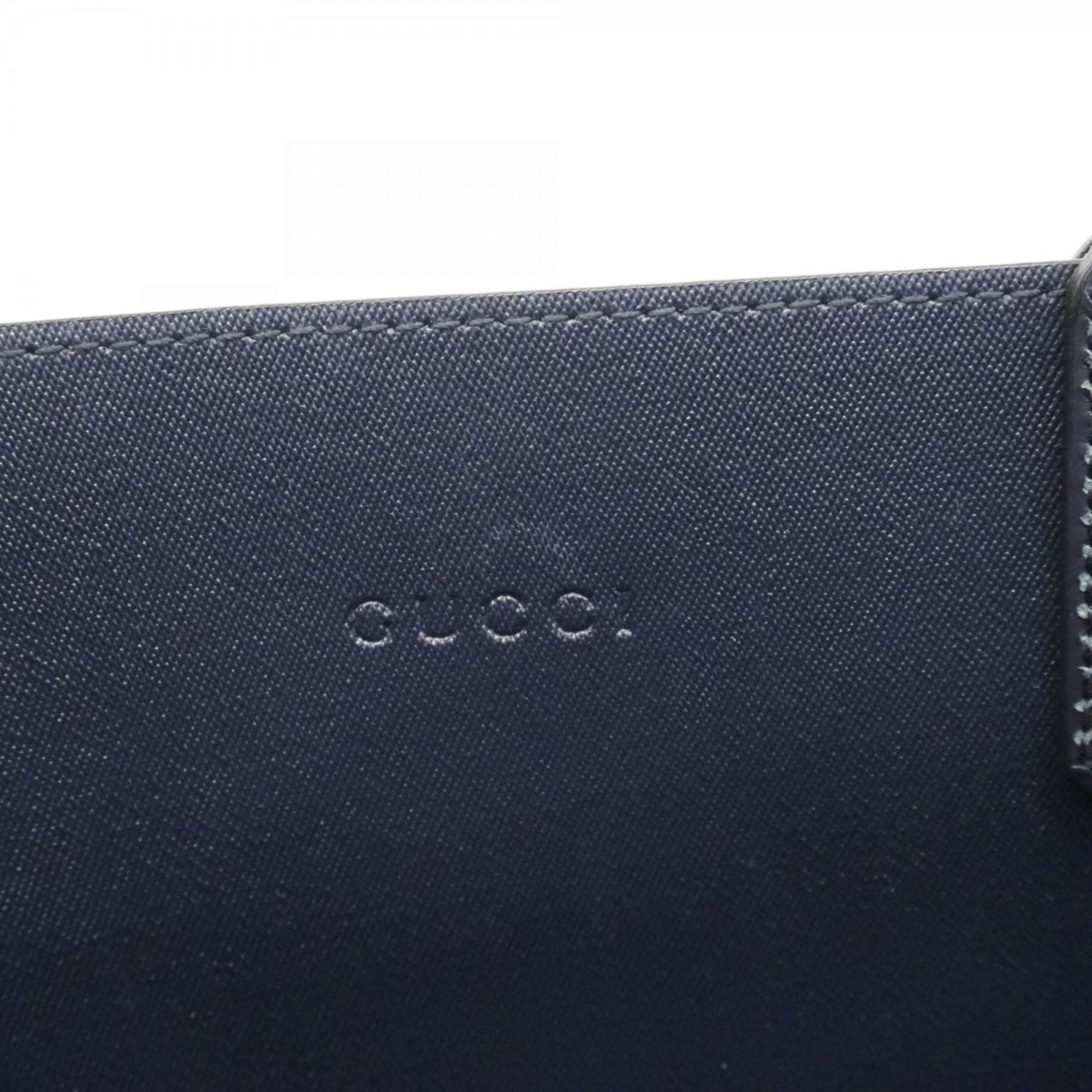Gucci Blue Navy Pvc Tote Bag (Pre-Owned)